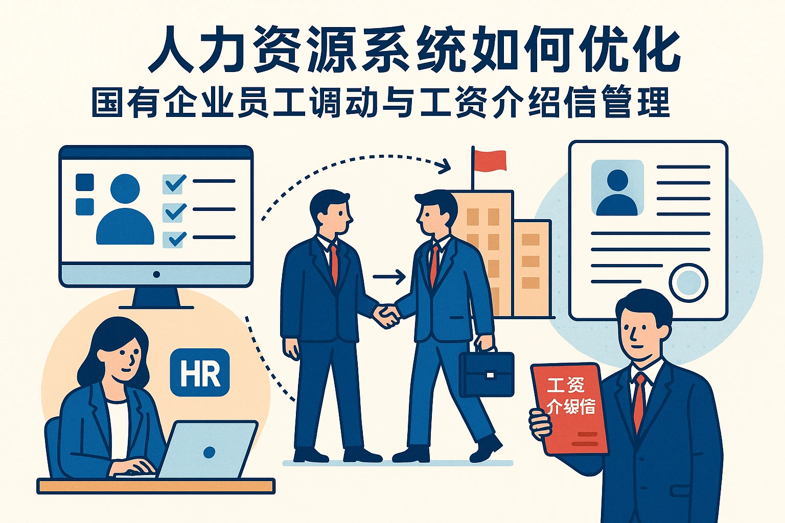 人力资源系统如何优化国有企业员工调动与工资介绍信管理