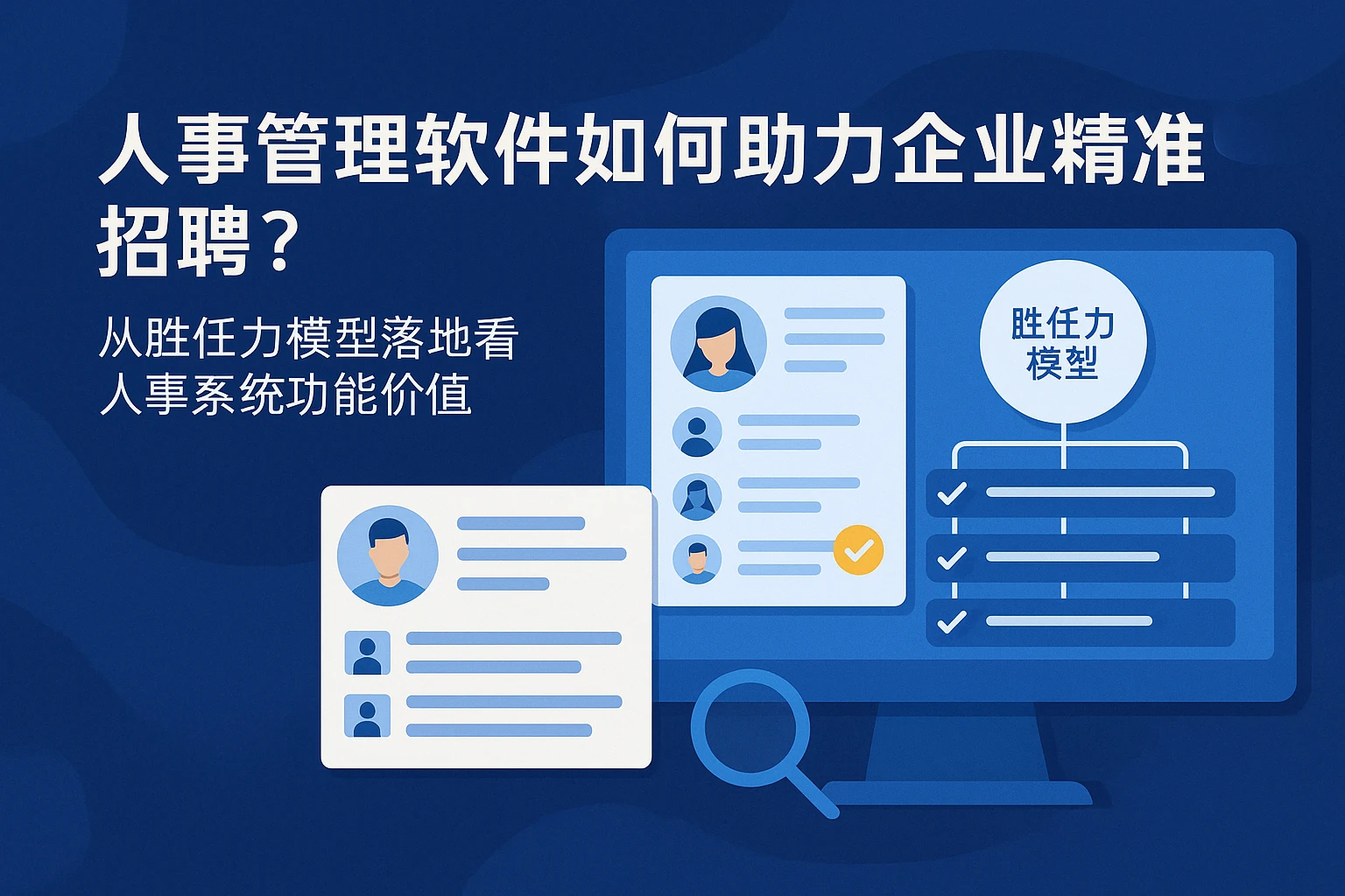 人事管理软件如何助力企业精准招聘?从胜任力模型落地看人事系统功能价值