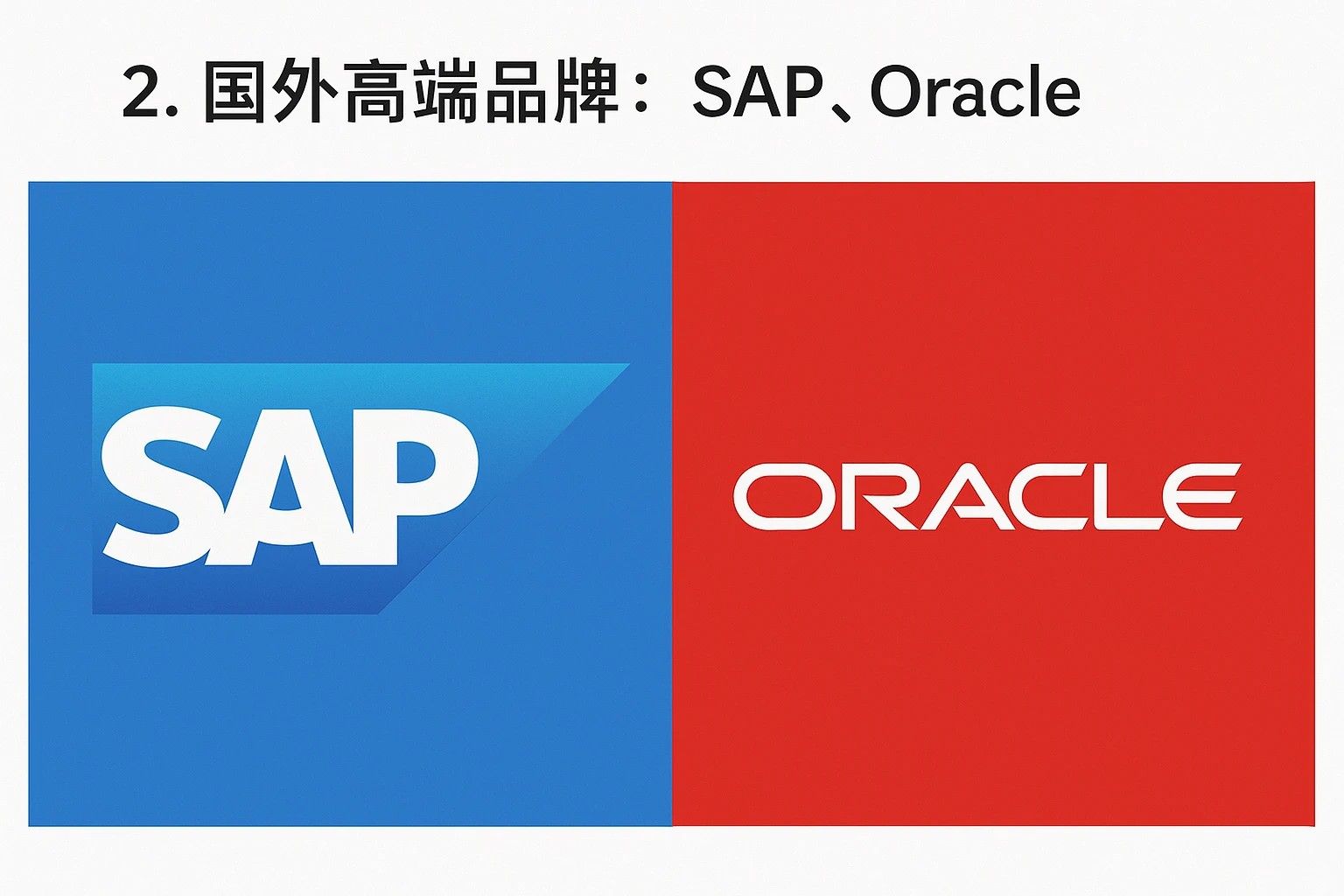 2. 国外高端品牌：SAP、Oracle