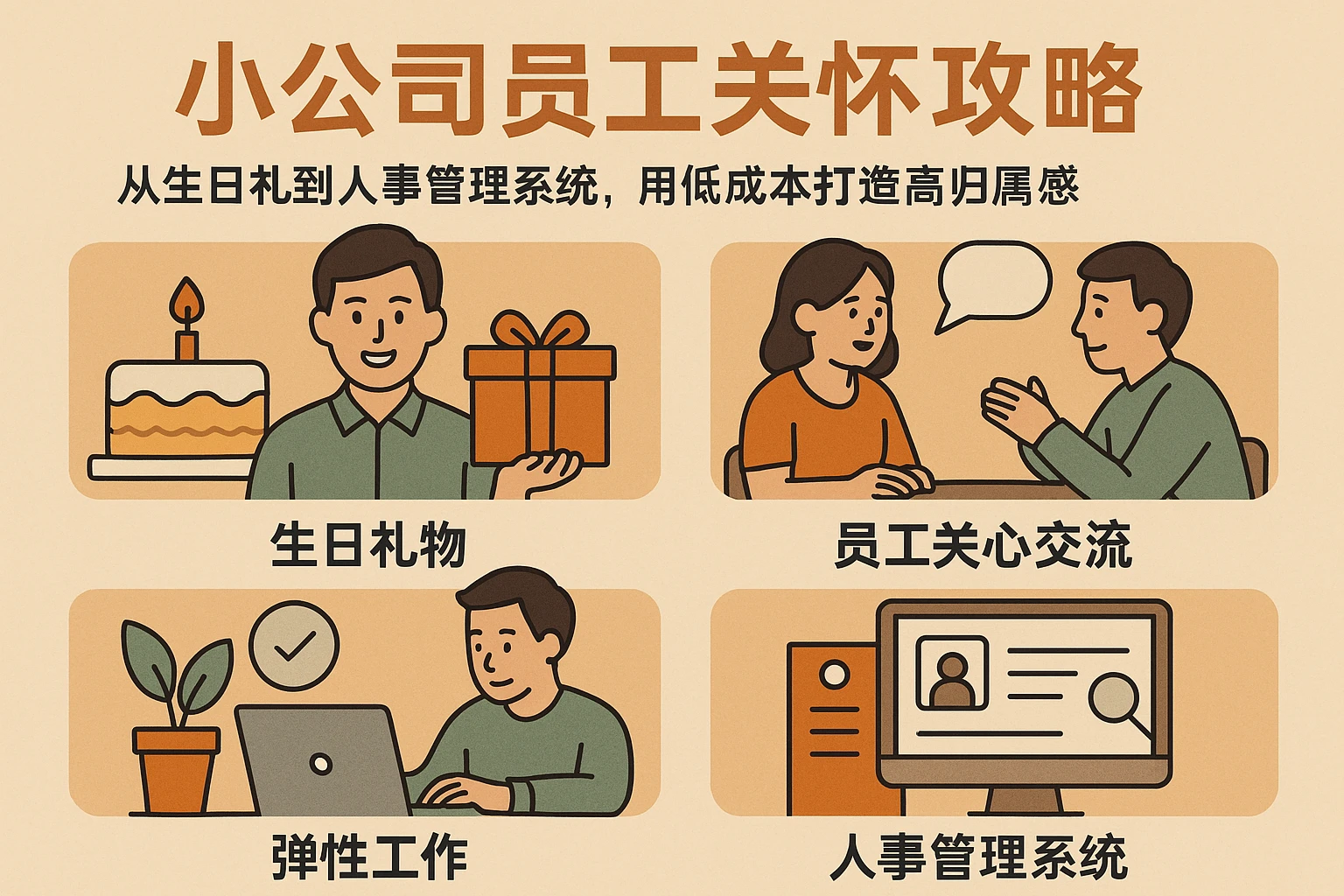 小公司员工关怀攻略：从生日礼到人事管理系统，用低成本打造高归属感