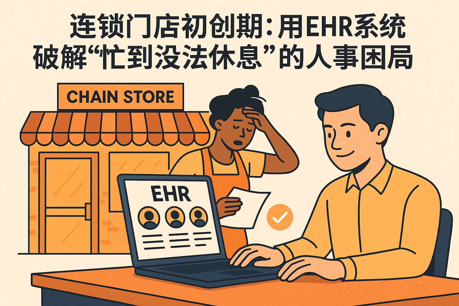 连锁门店初创期：用EHR系统破解“忙到没法休息”的人事困局