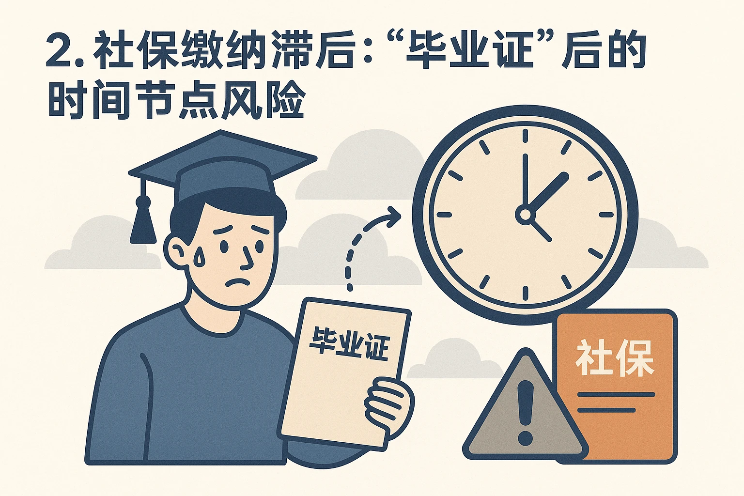 2. 社保缴纳滞后：“毕业证”后的时间节点风险