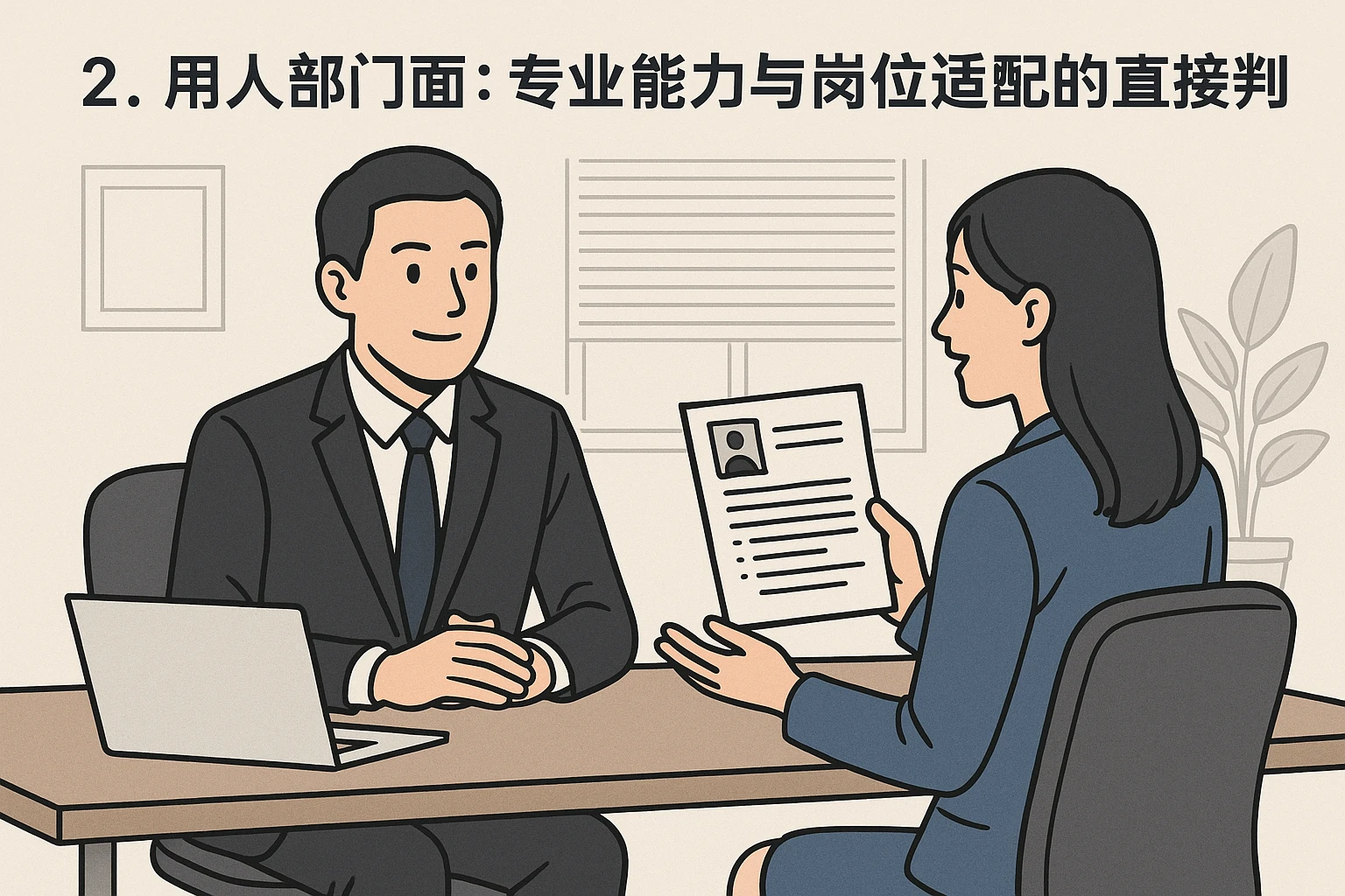 2. 用人部门面：专业能力与岗位适配的直接判断