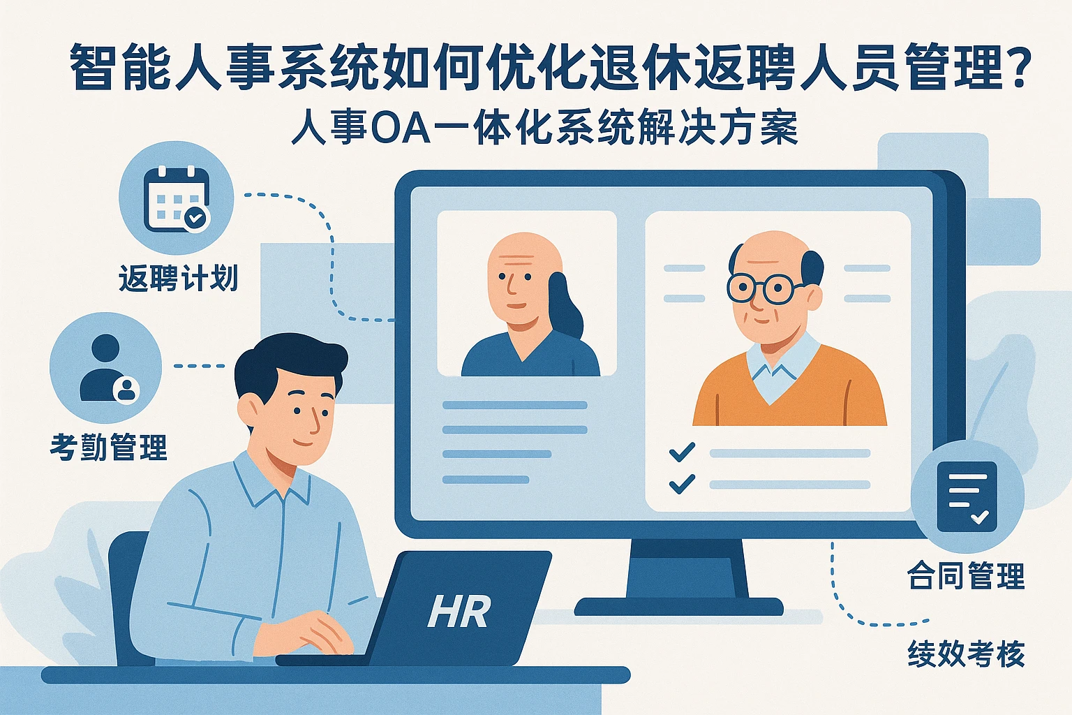 智能人事系统如何优化退休返聘人员管理?人事OA一体化系统解决方案