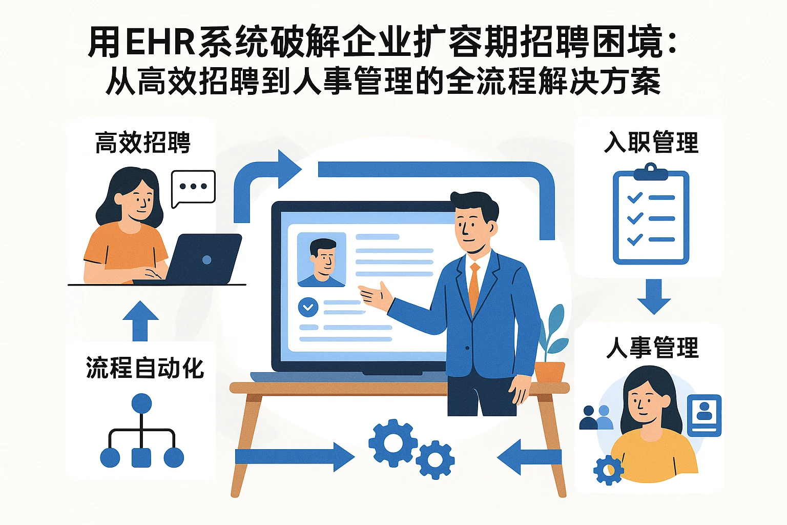 用EHR系统破解企业扩容期招聘困境：从高效招聘到人事管理的全流程解决方案
