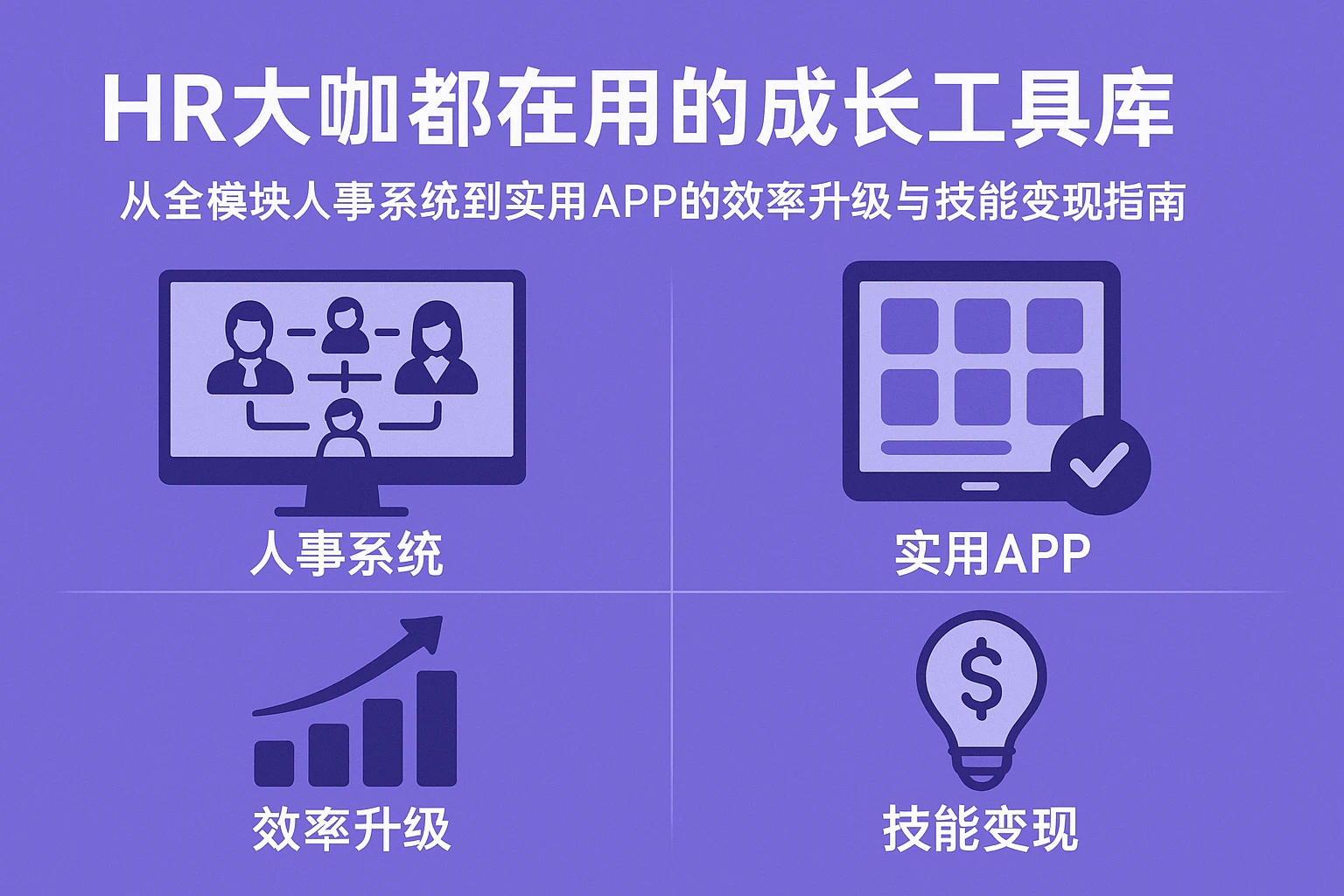 HR大咖都在用的成长工具库：从全模块人事系统到实用APP的效率升级与技能变现指南