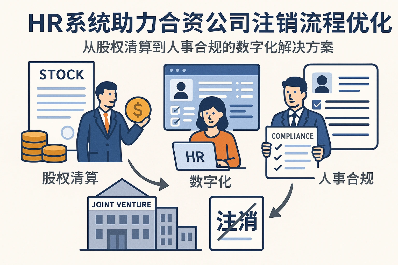 HR系统助力合资公司注销流程优化：从股权清算到人事合规的数字化解决方案