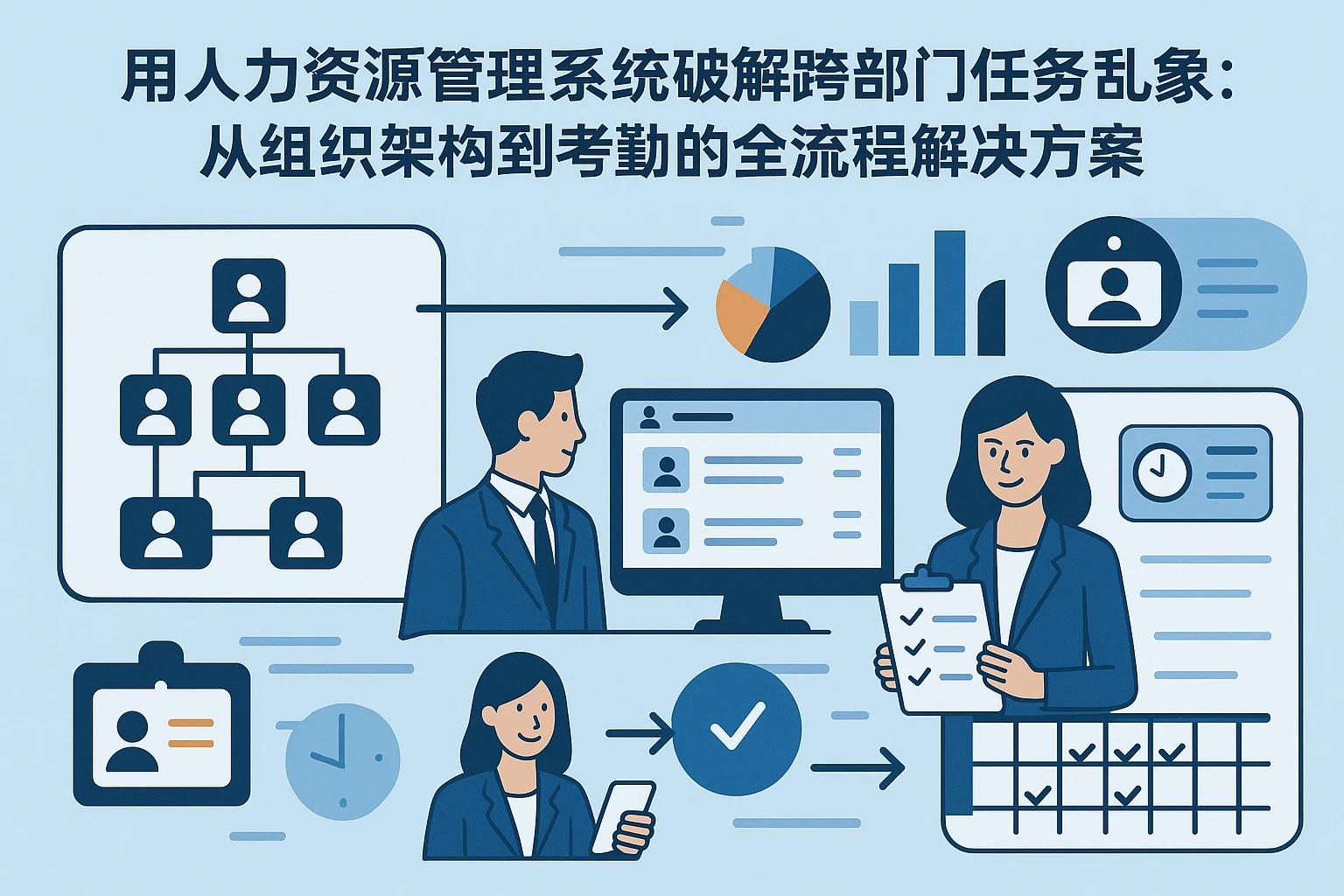 用人力资源管理系统破解跨部门任务乱象:从组织架构到考勤的全流程解决方案