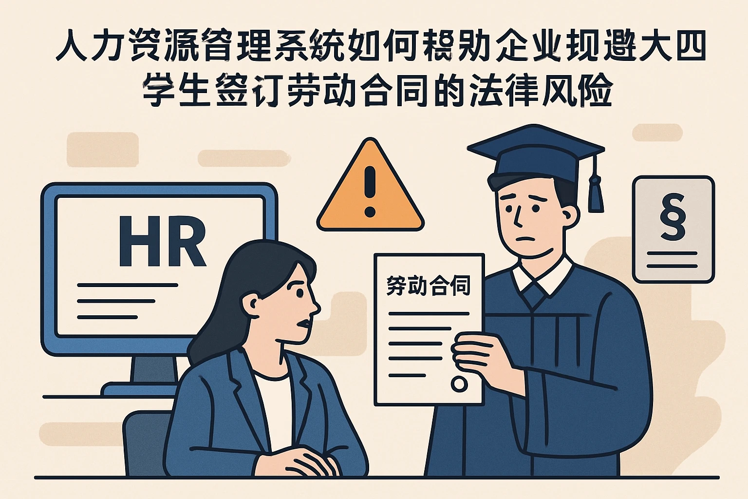人力资源管理系统如何帮助企业规避大四学生签订劳动合同的法律风险