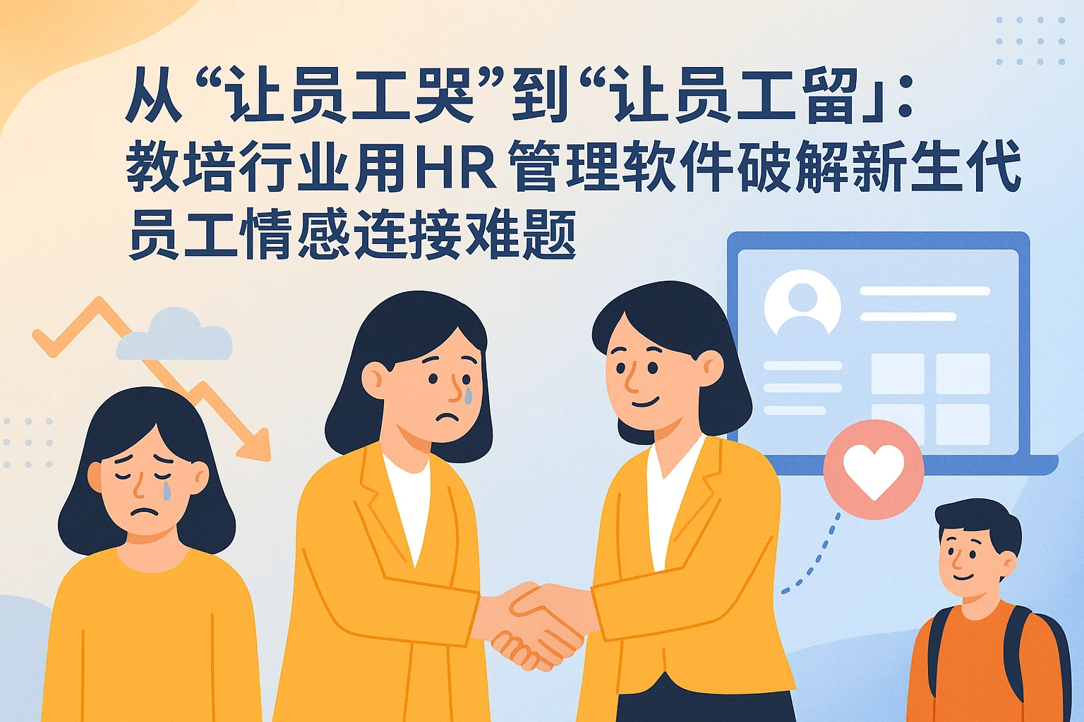 从“让员工哭”到“让员工留”：教培行业用HR管理软件破解新生代员工情感连接难题