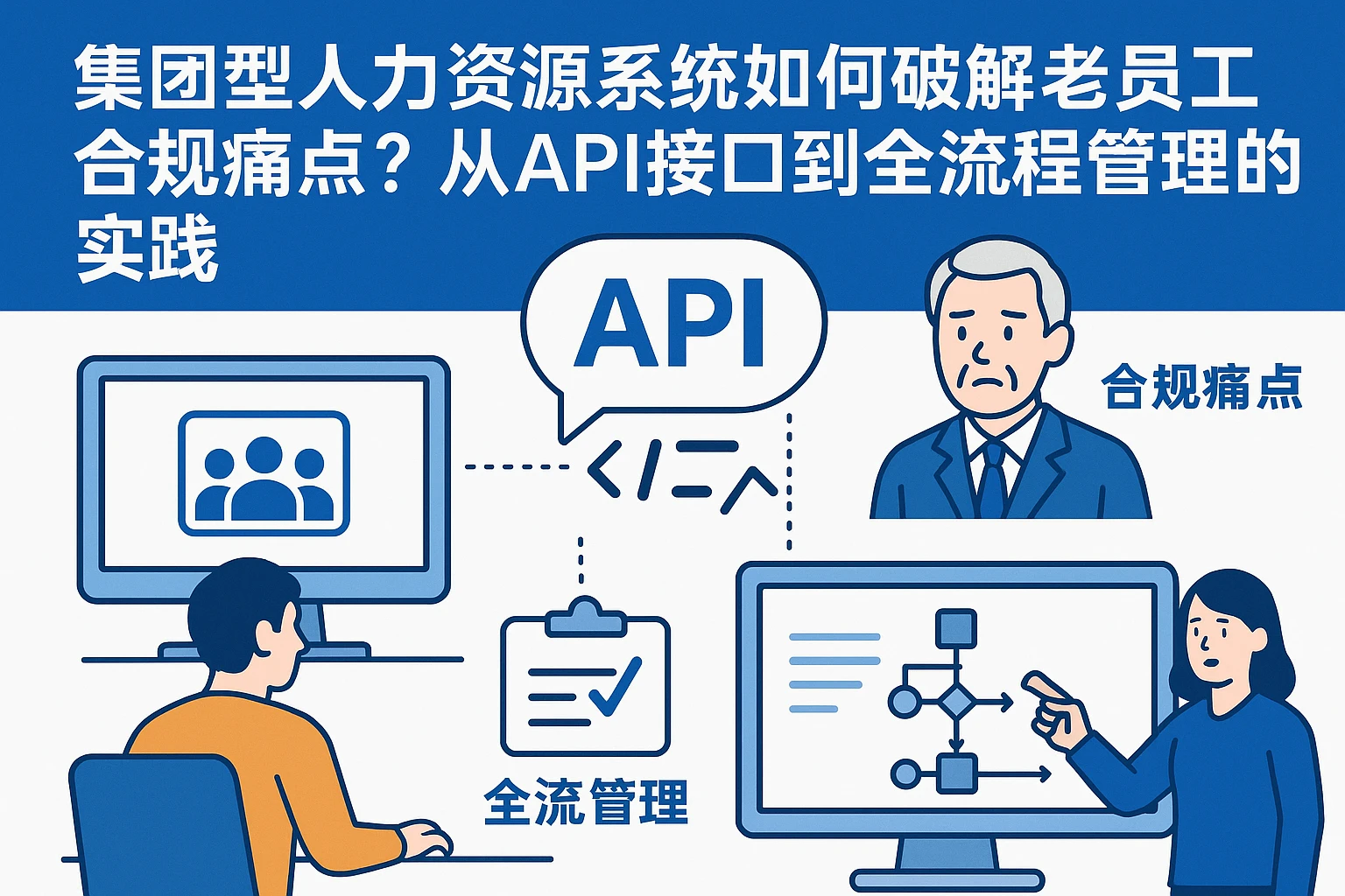 集团型人力资源系统如何破解老员工合规痛点？从API接口到全流程管理的实践
