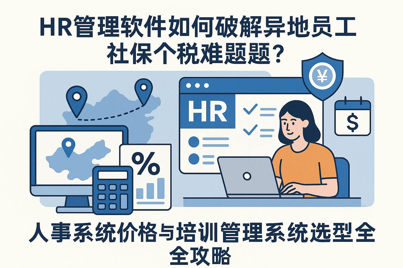 HR管理软件如何破解异地员工社保个税难题？人事系统价格与培训管理系统选型全攻略