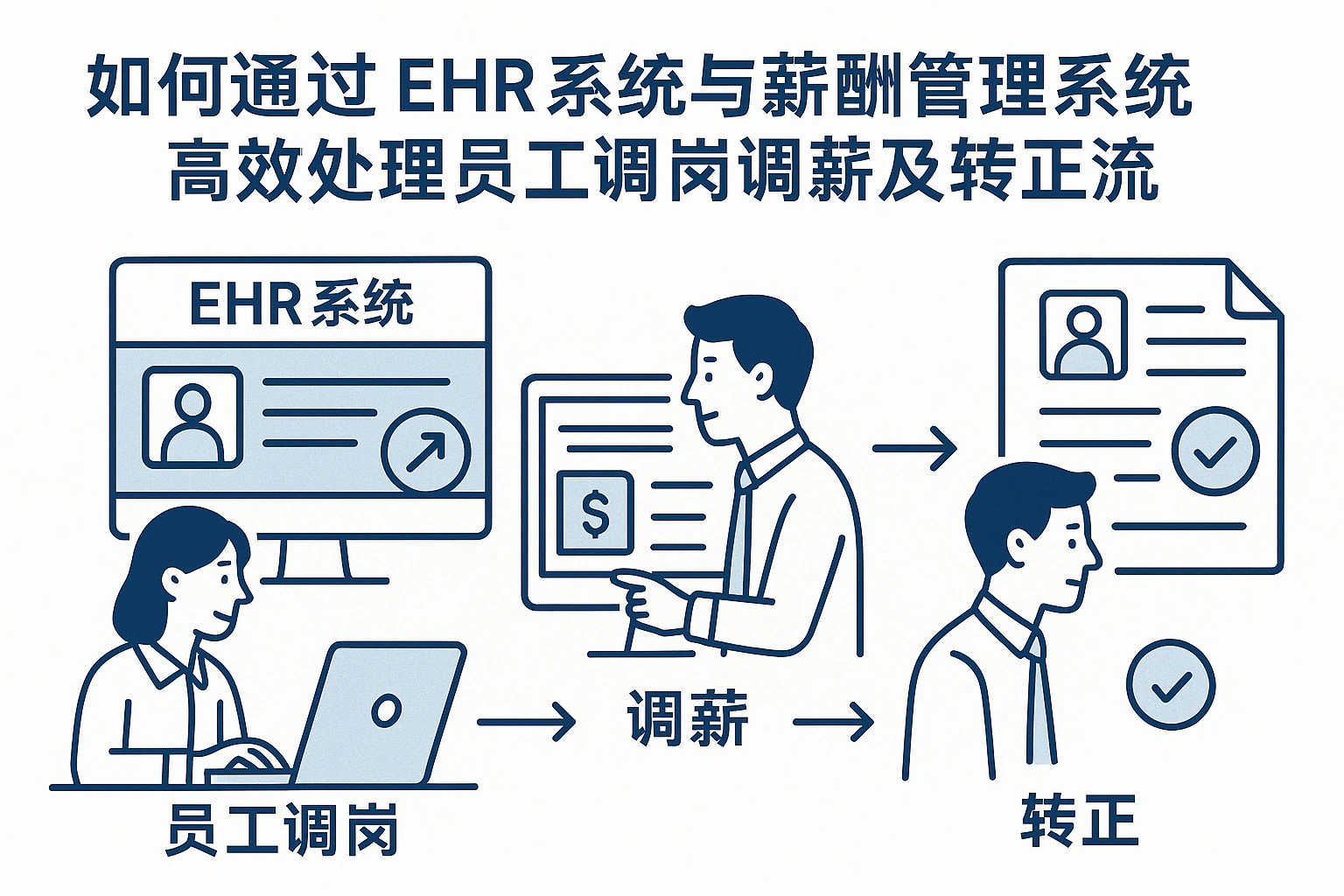 如何通过EHR系统与薪酬管理系统高效处理员工调岗调薪及转正流程