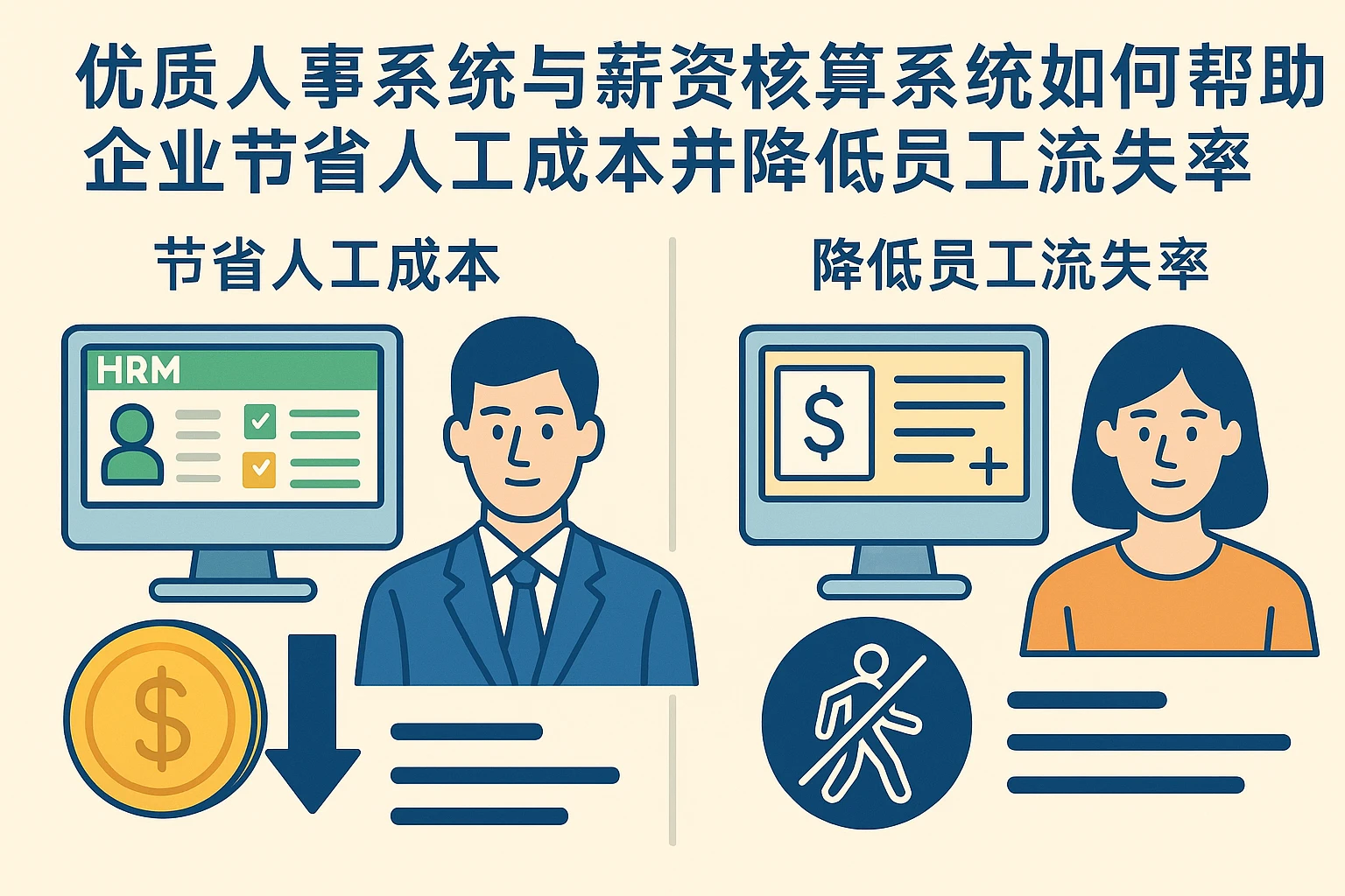 优质人事系统与薪资核算系统如何帮助企业节省人工成本并降低员工流失率