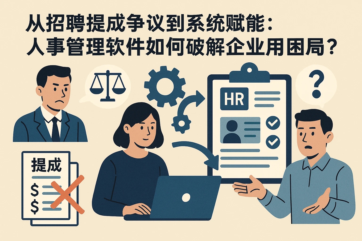 从招聘提成争议到系统赋能：人事管理软件如何破解企业用人困局？