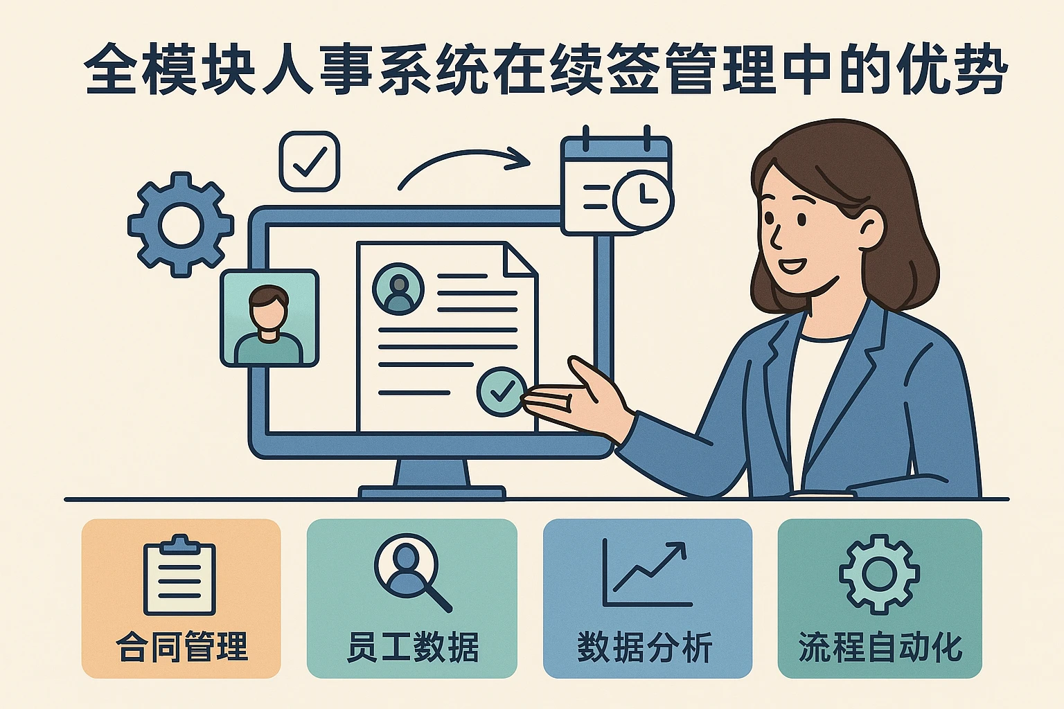 全模块人事系统在续签管理中的优势