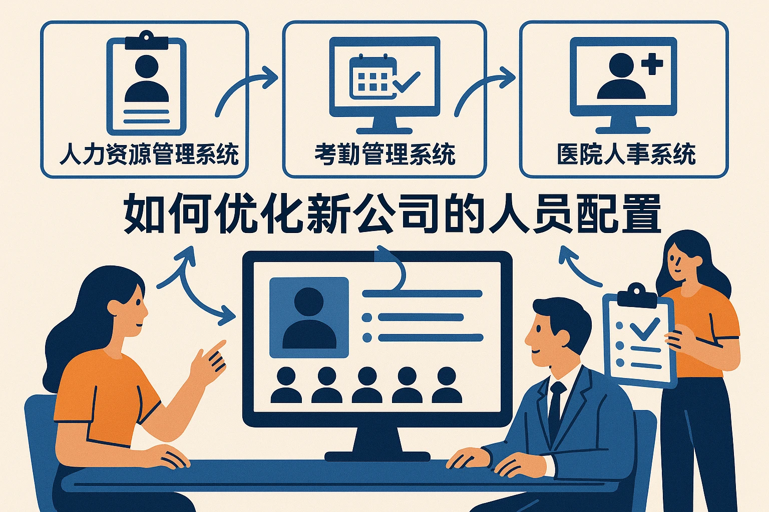 如何通过人力资源管理系统、考勤管理系统和医院人事系统优化新公司的人员配置