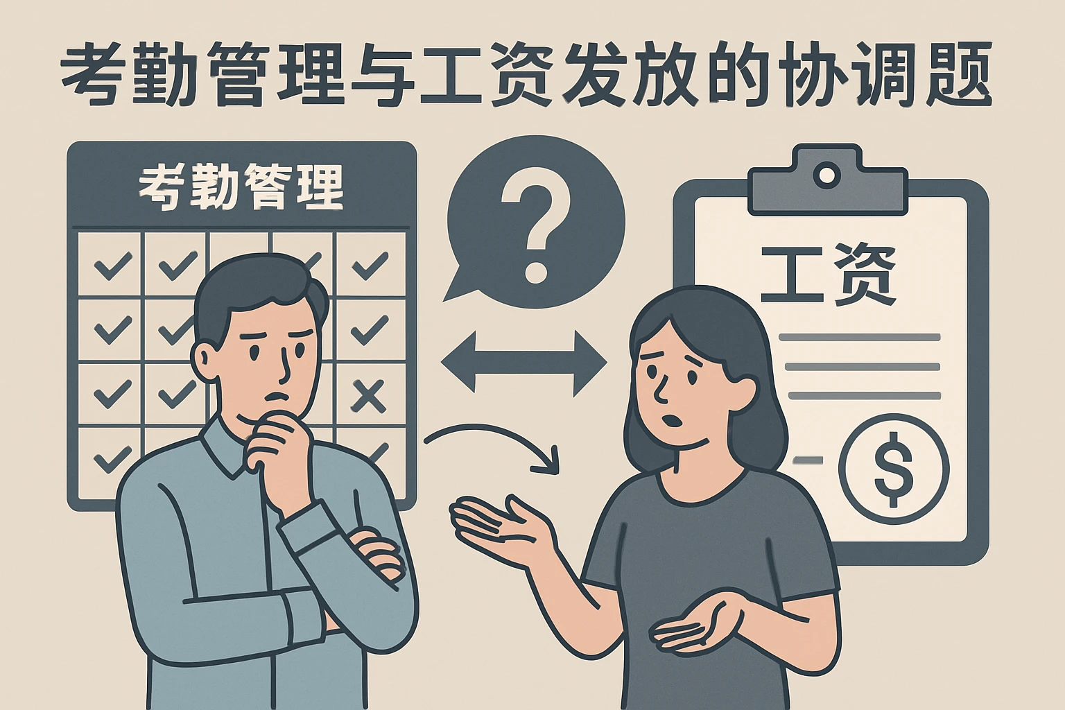 考勤管理与工资发放的协调问题