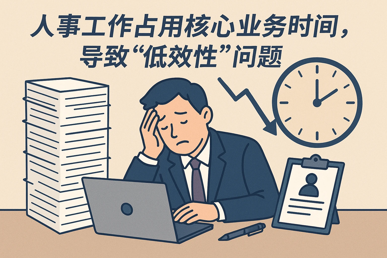 2. 人事工作占用核心业务时间，导致“低效性”问题