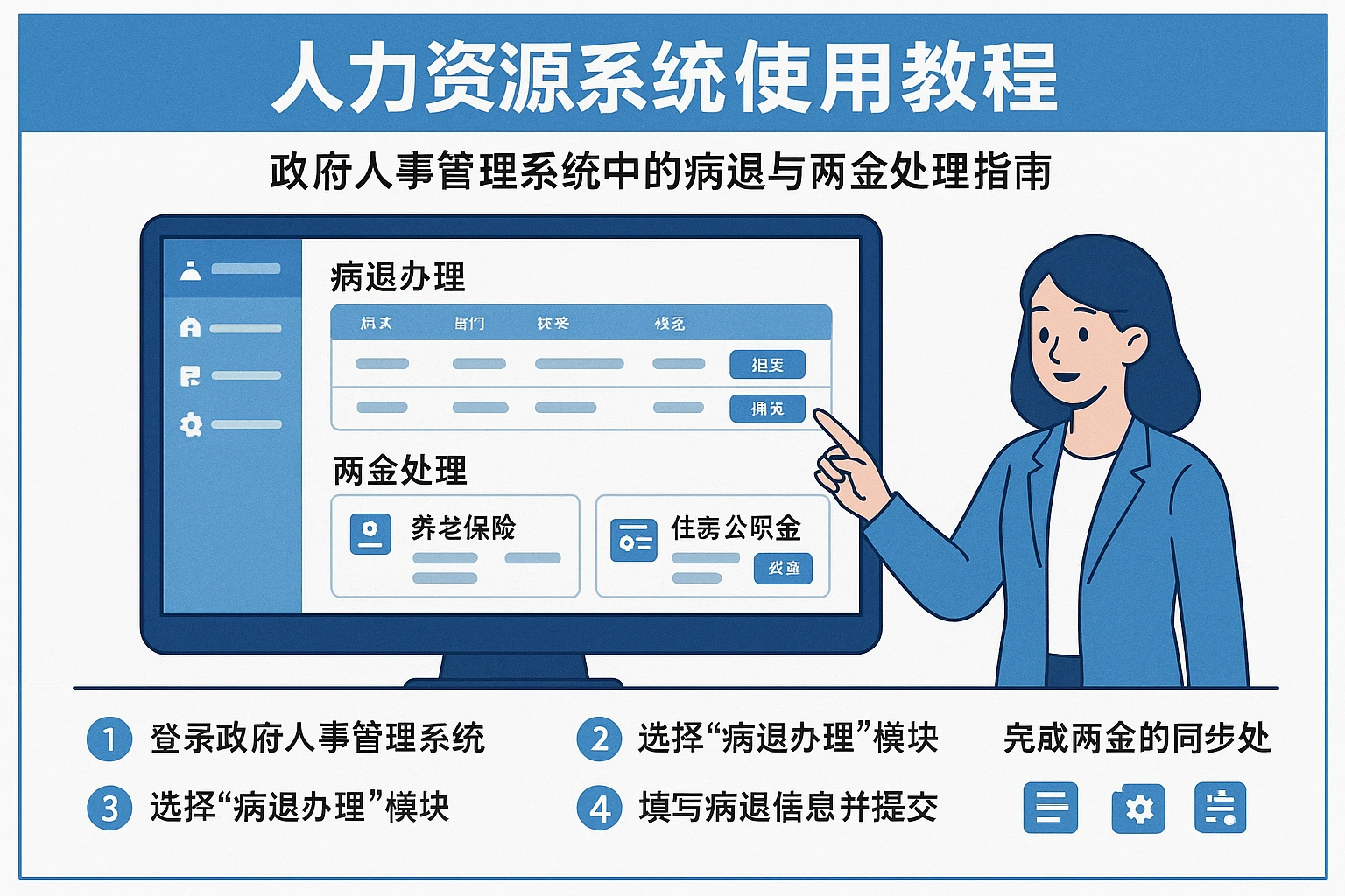 人力资源系统使用教程：政府人事管理系统中的病退与两金处理指南