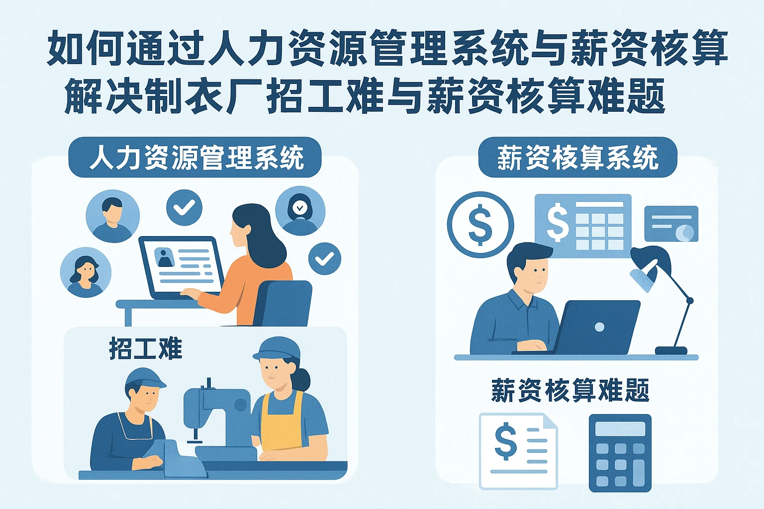 如何通过人力资源管理系统与薪资核算系统解决制衣厂招工难与薪资核算难题