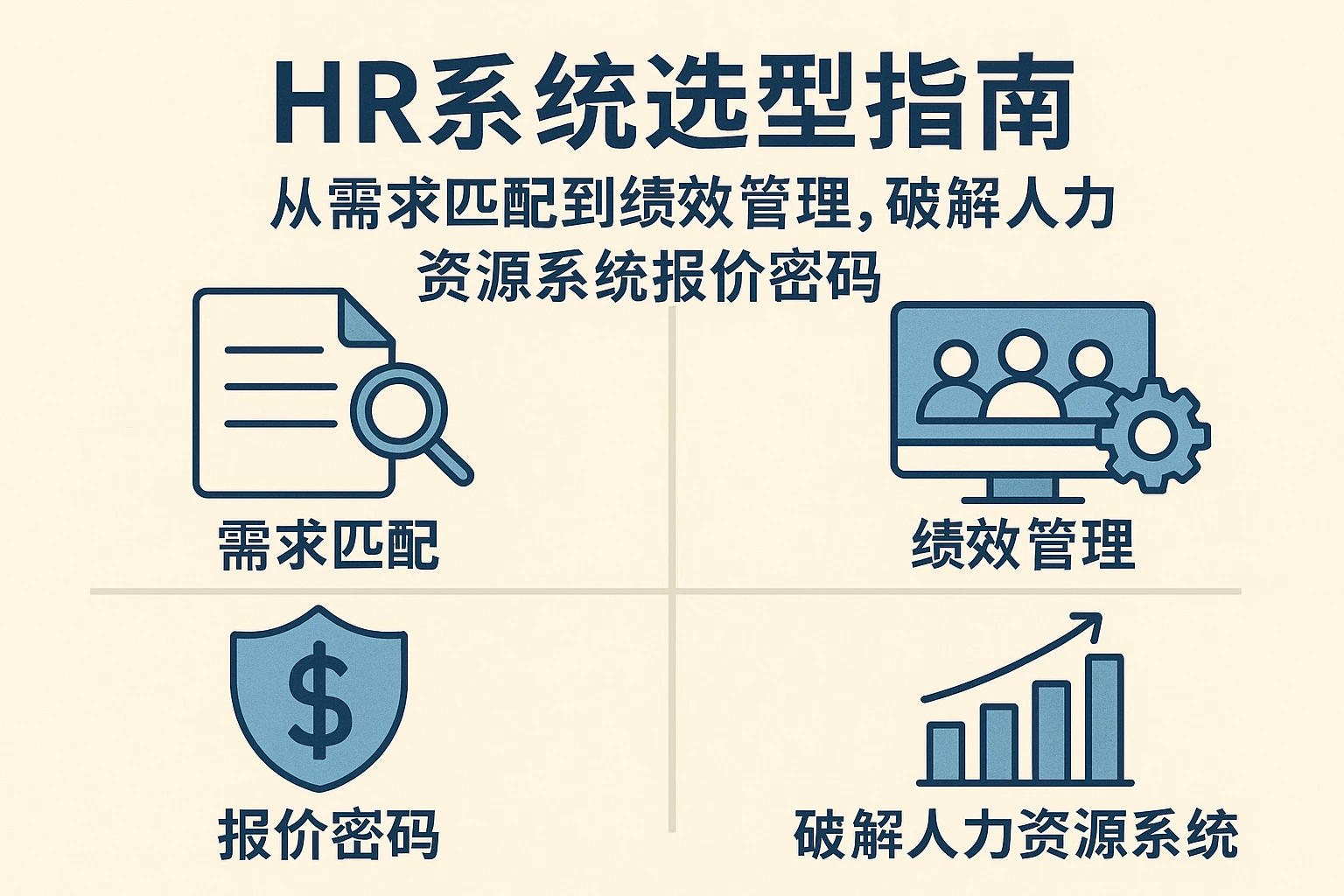HR系统选型指南：从需求匹配到绩效管理，破解人力资源系统报价密码