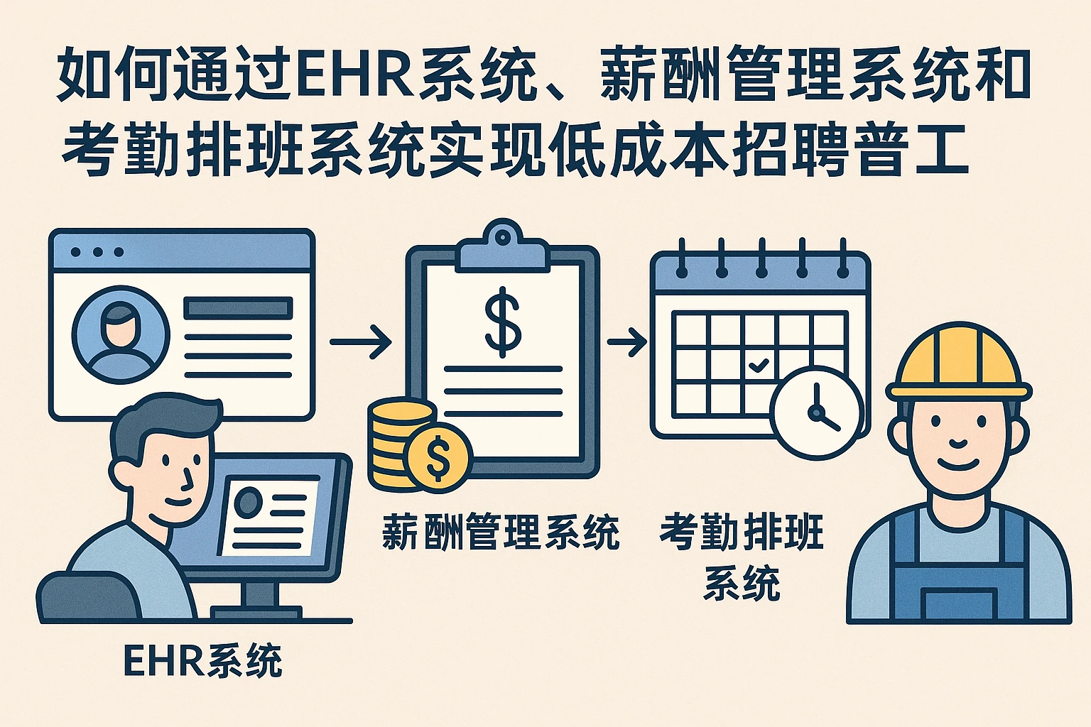 如何通过EHR系统、薪酬管理系统和考勤排班系统实现低成本招聘普工