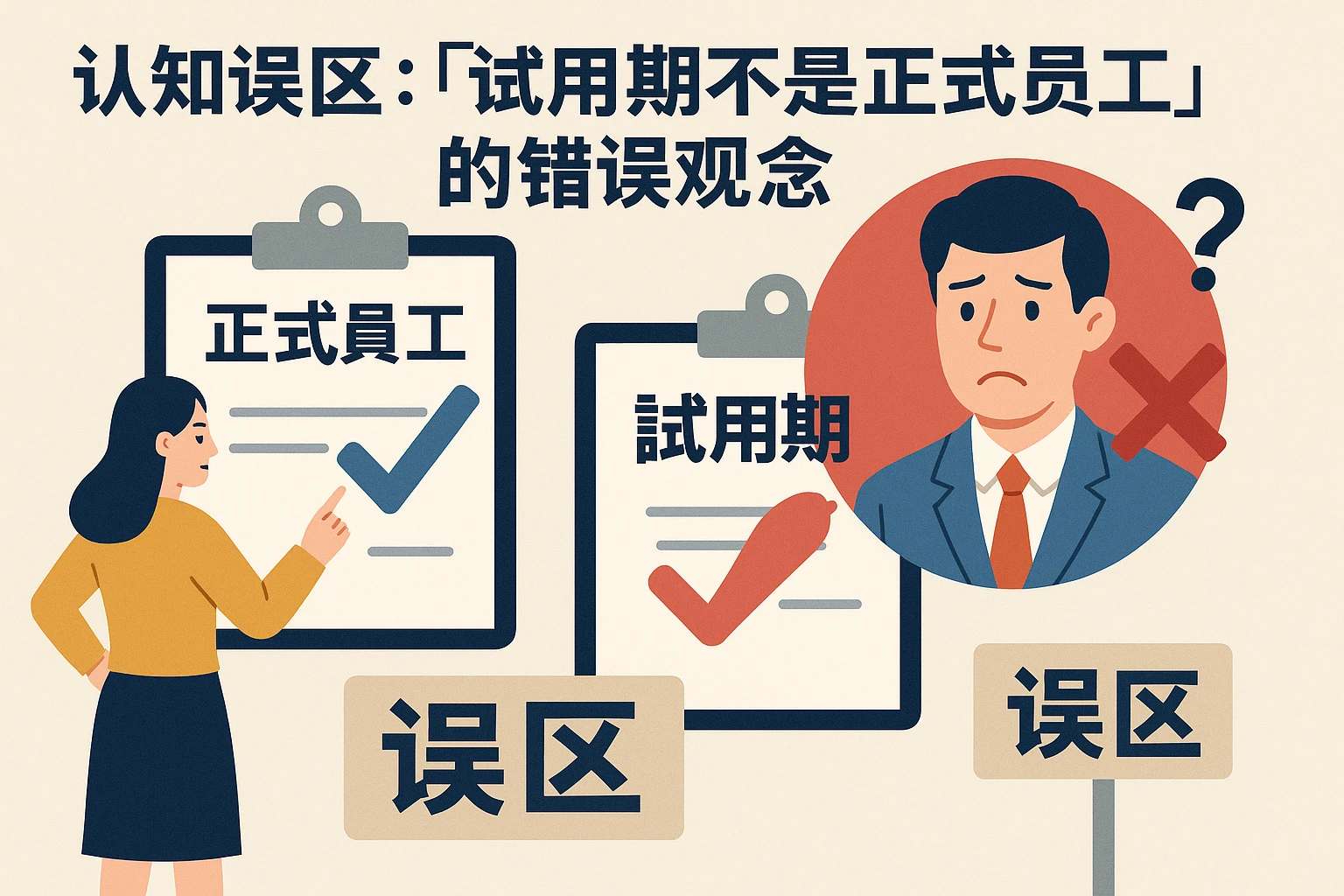 2. 认知误区：“试用期不是正式员工”的错误观念