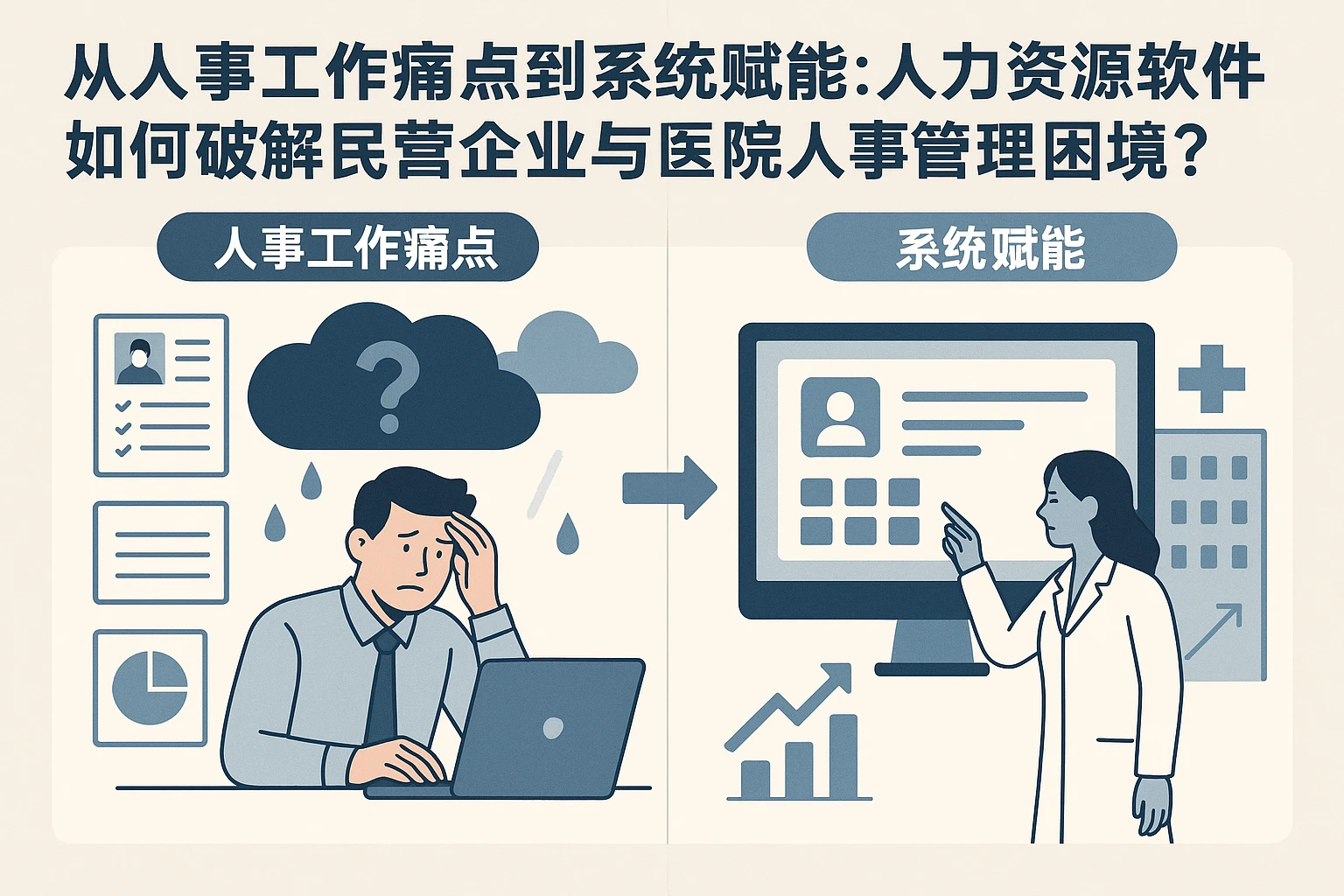 从人事工作痛点到系统赋能：人力资源软件如何破解民营企业与医院人事管理困境？