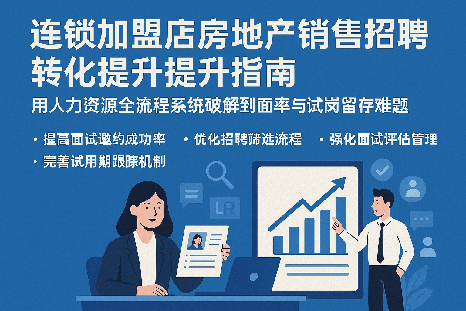 连锁加盟店房地产销售招聘转化提升指南:用人力资源全流程系统破解到面率与试岗留存难题
