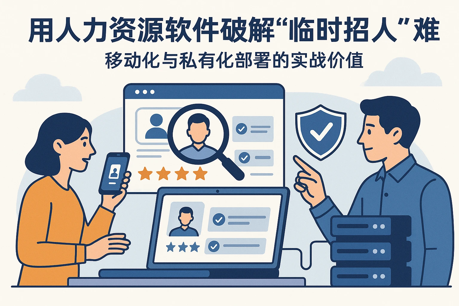 用人力资源软件破解“临时招人”难题:移动化与私有化部署的实战价值