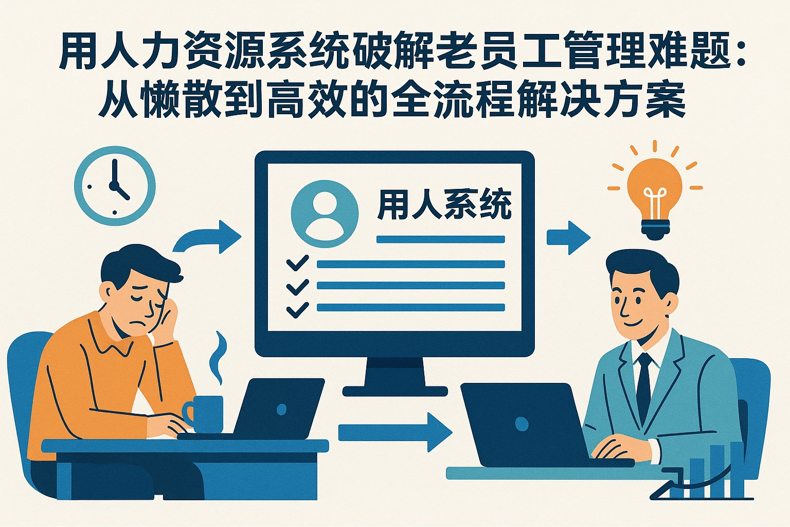 用人力资源系统破解老员工管理难题:从懒散到高效的全流程解决方案