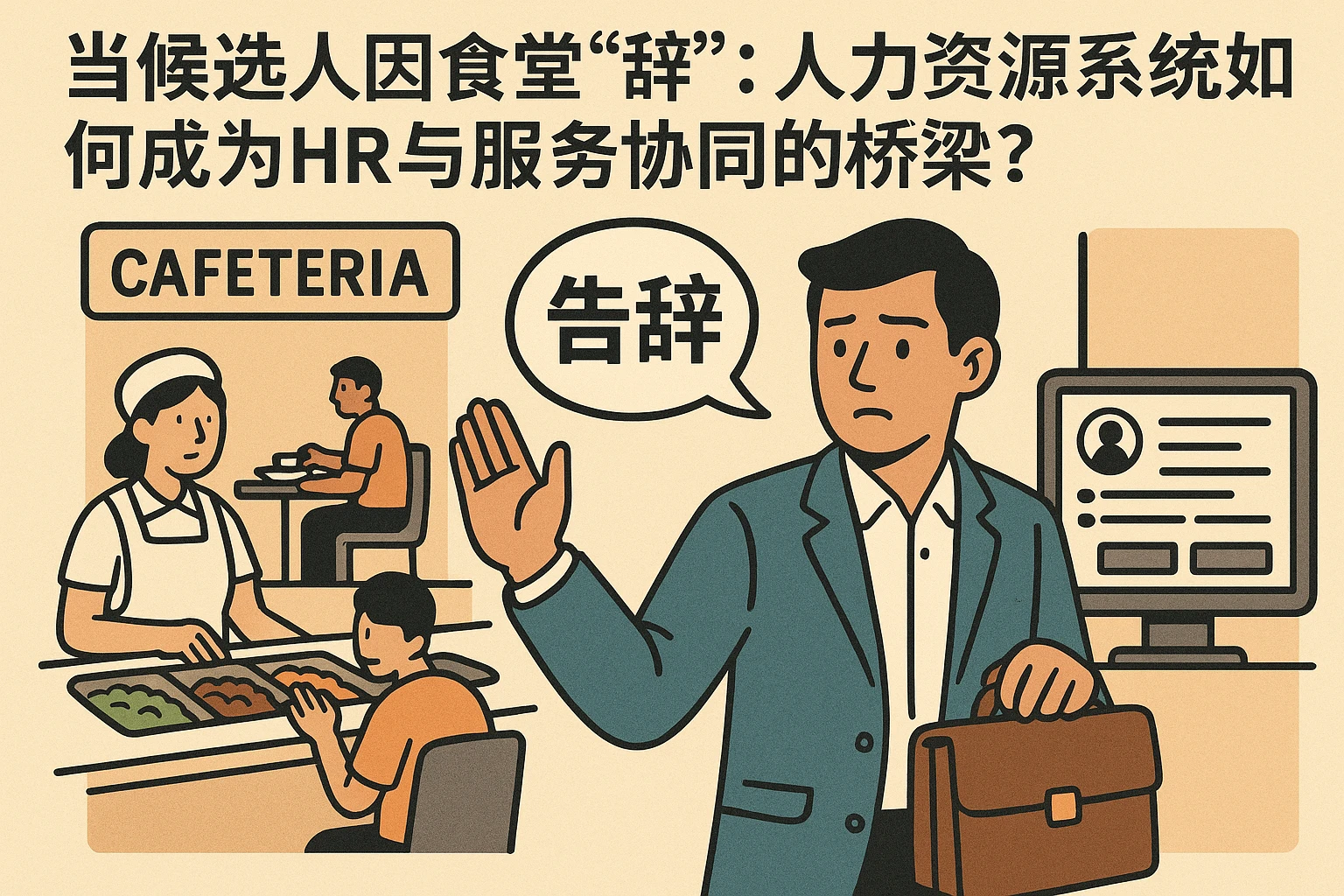 当候选人因食堂“告辞”：人力资源系统如何成为HR与服务协同的桥梁？