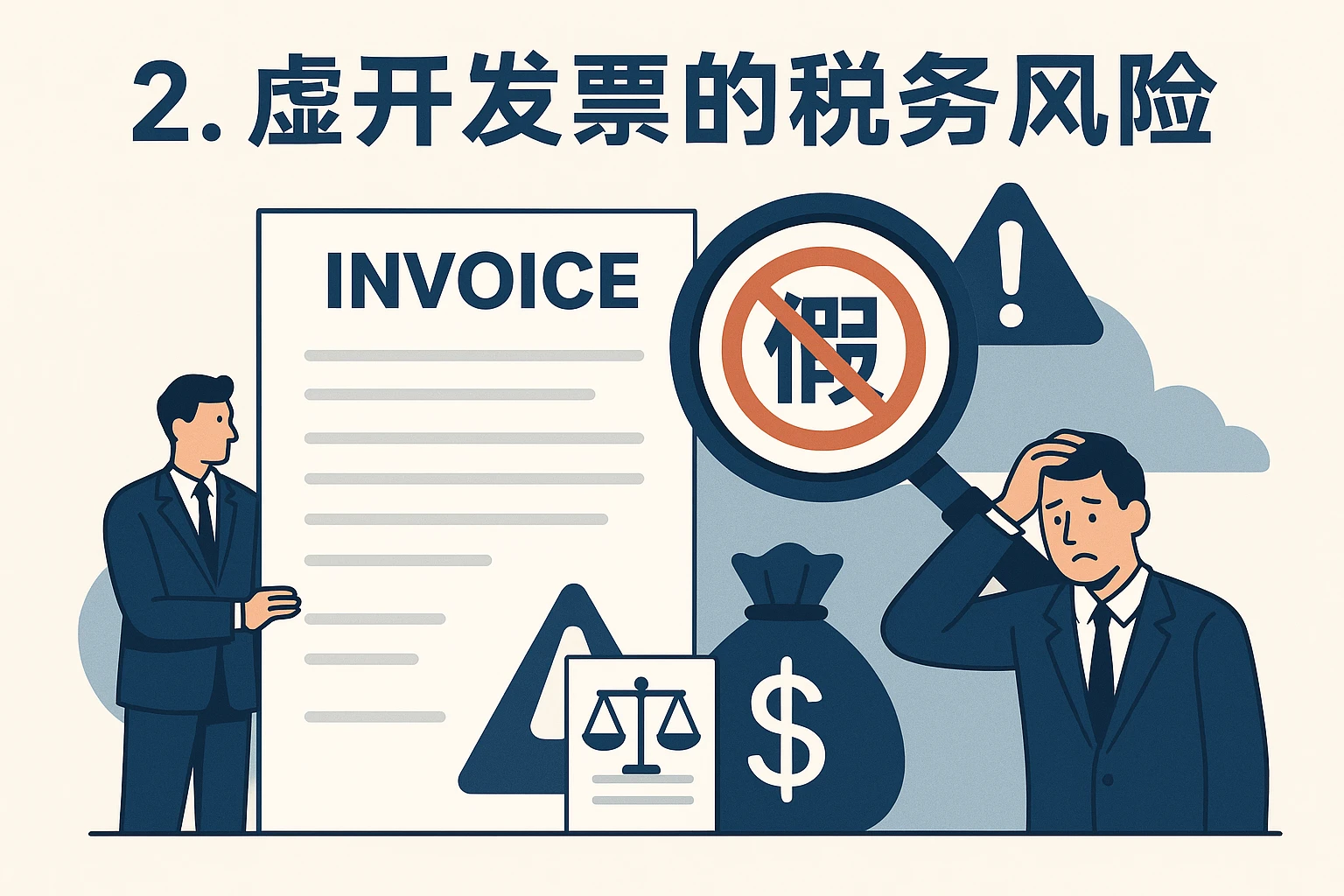 2. 虚开发票的税务风险
