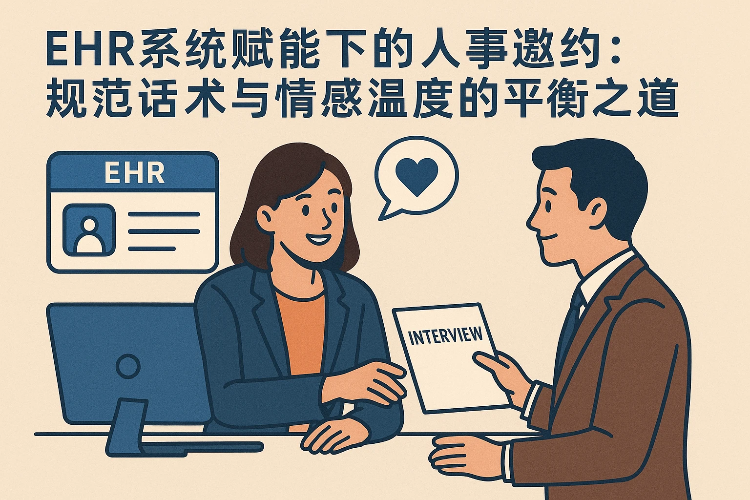 EHR系统赋能下的人事邀约：规范话术与情感温度的平衡之道