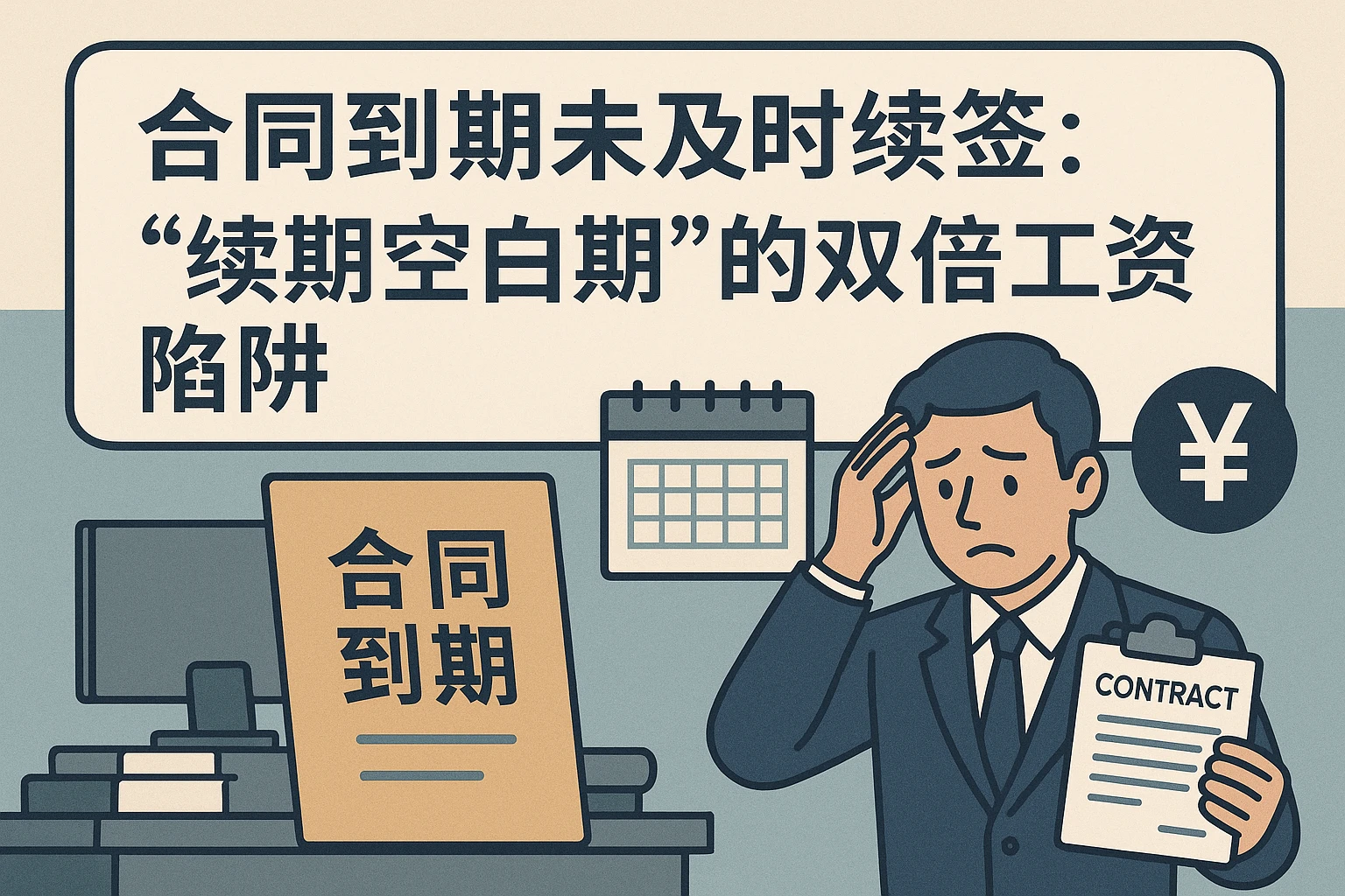 2. 合同到期未及时续签：“续期空白期”的双倍工资陷阱