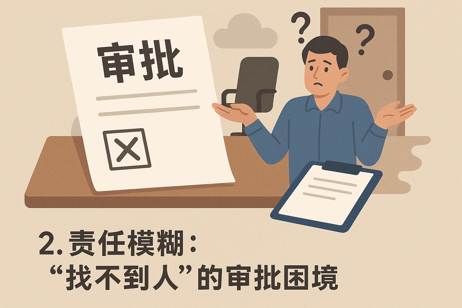 2. 责任模糊:“找不到人”的审批困境