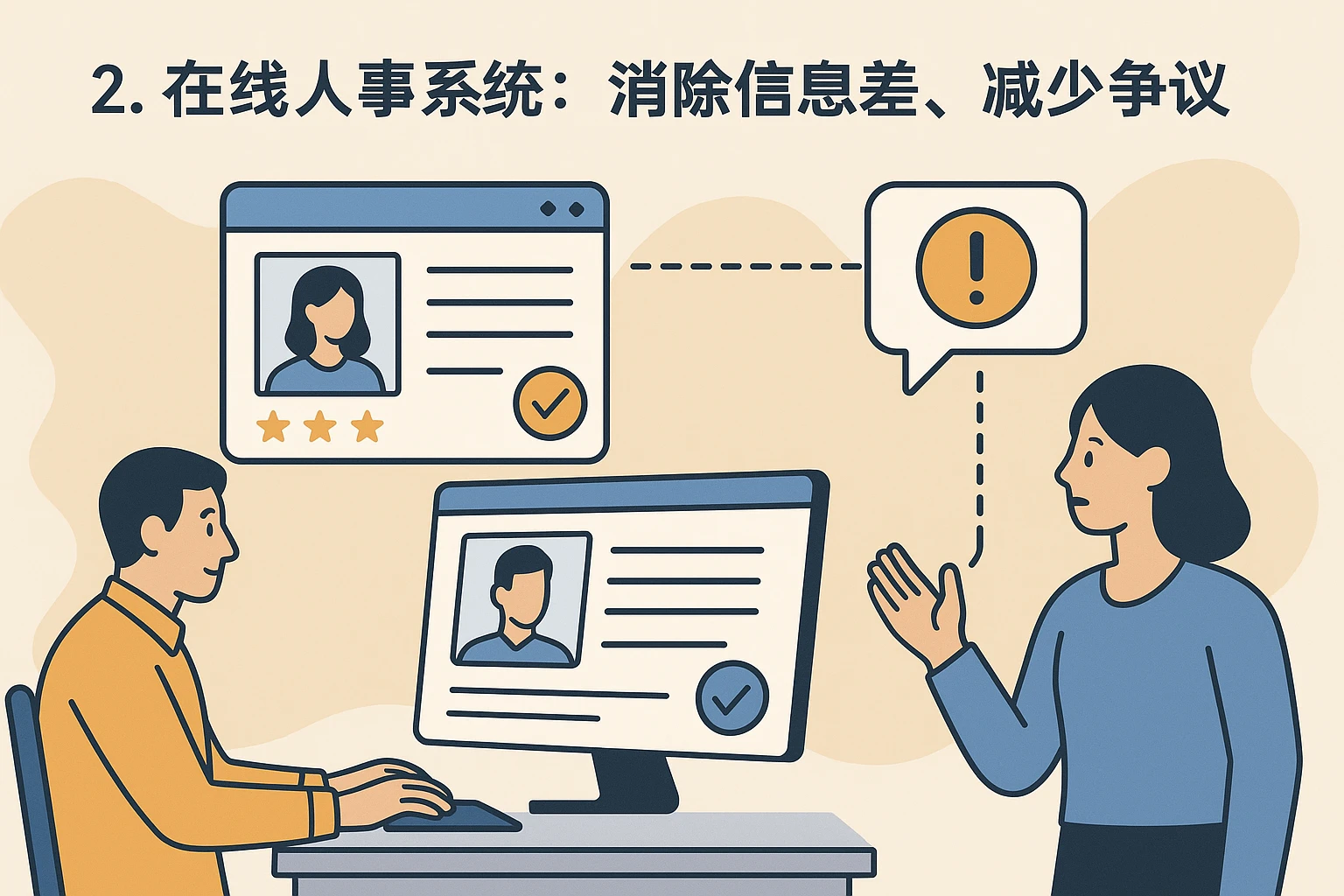 2. 在线人事系统：消除信息差，减少争议