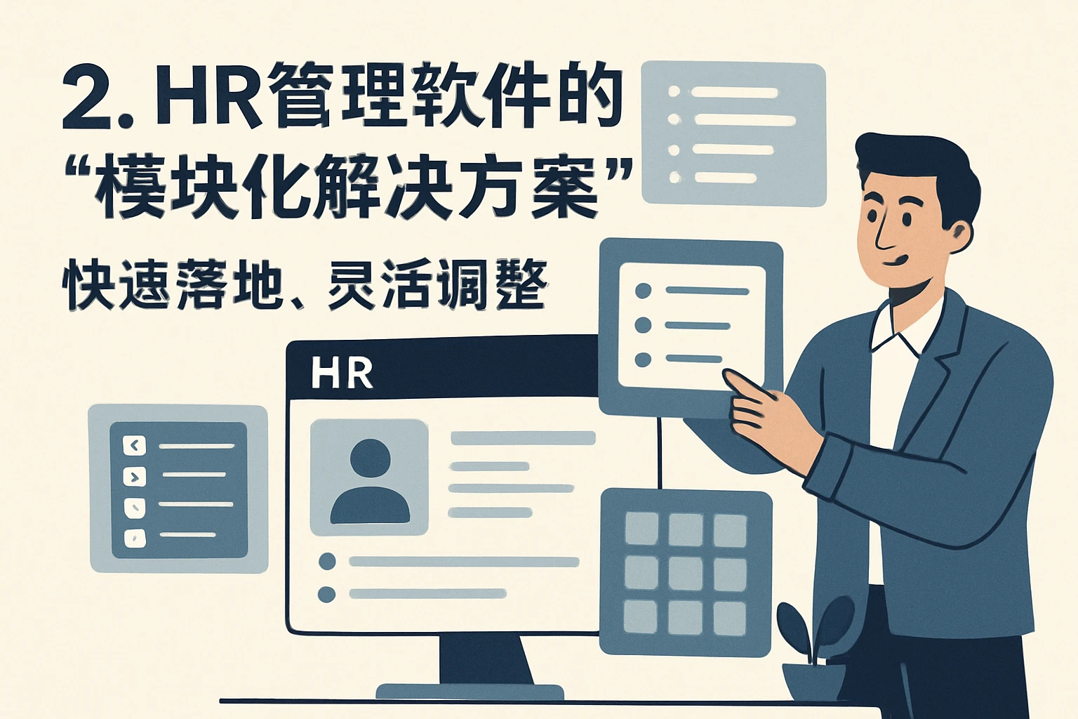 2. HR管理软件的“模块化解决方案”:快速落地,灵活调整