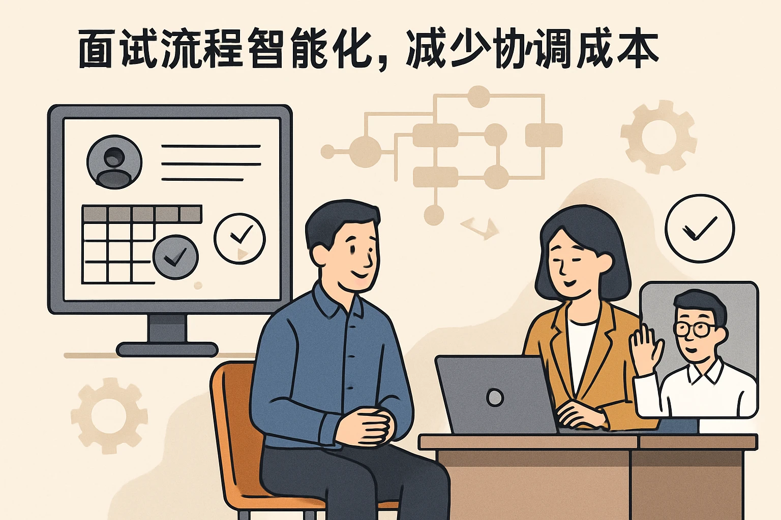 2. 面试流程智能化，减少协调成本