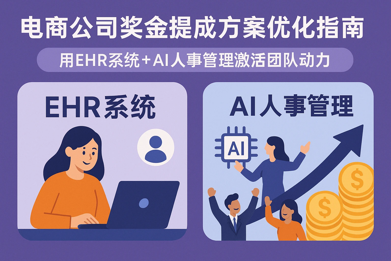 电商公司奖金提成方案优化指南：用EHR系统+AI人事管理激活团队动力