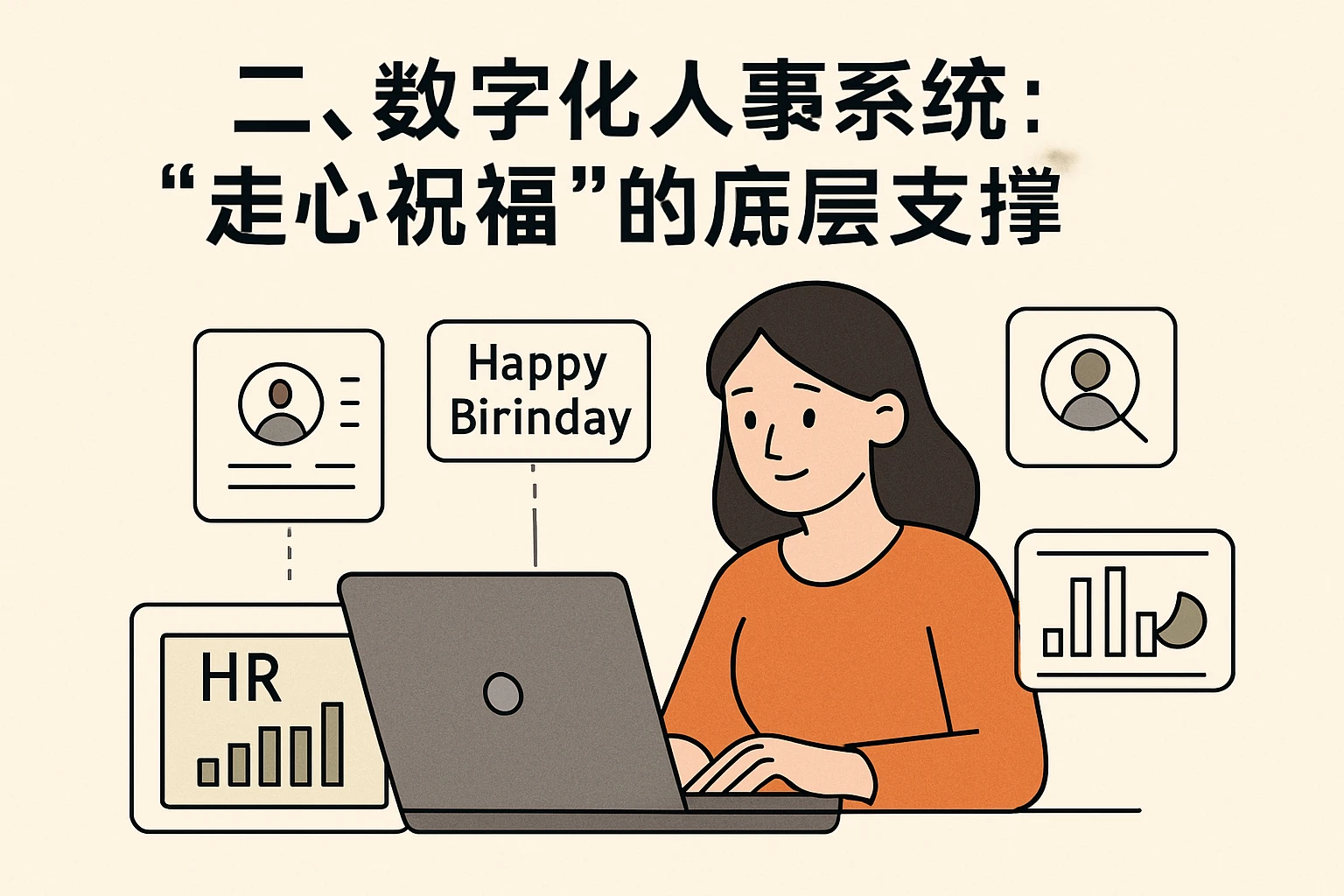 二、数字化人事系统：“走心祝福”的底层支撑