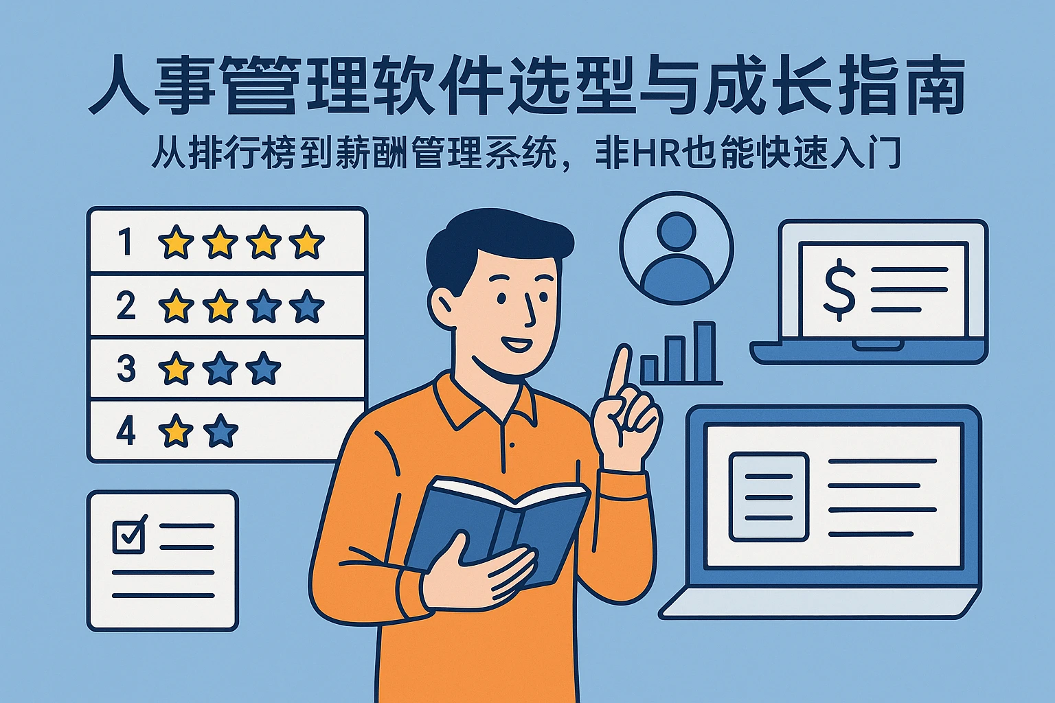 人事管理软件选型与成长指南：从排行榜到薪酬管理系统，非HR也能快速入门