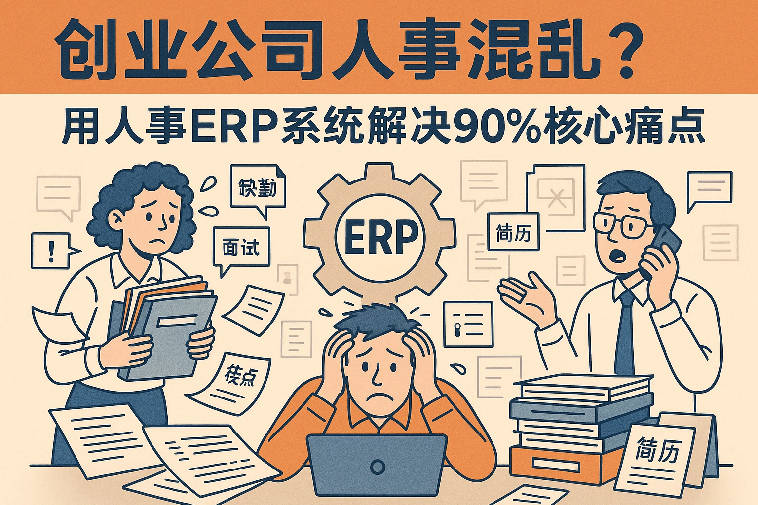 创业公司人事混乱？用人事ERP系统解决90%的核心痛点