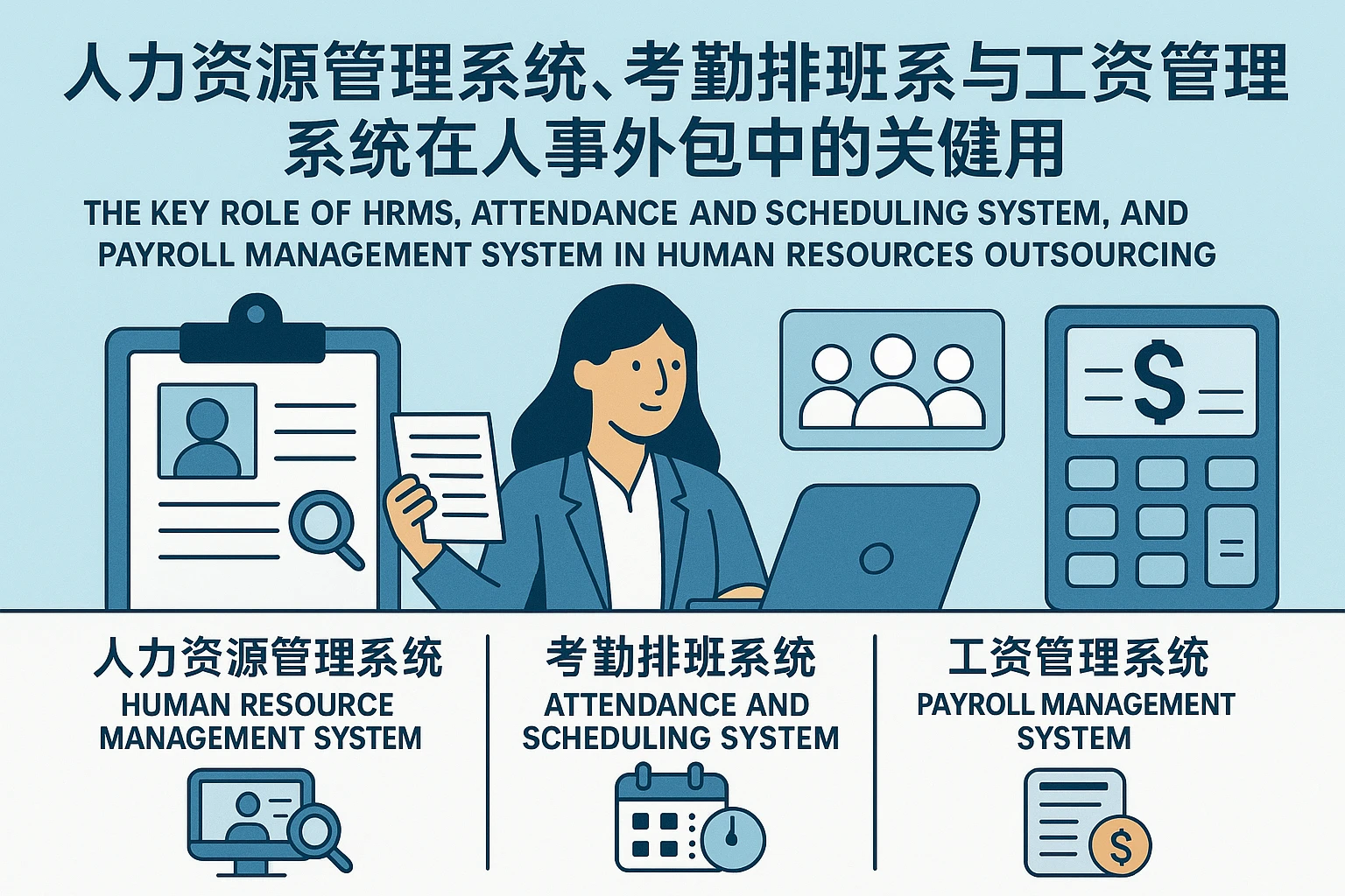 人力资源管理系统、考勤排班系统与工资管理系统在人事外包中的关键作用