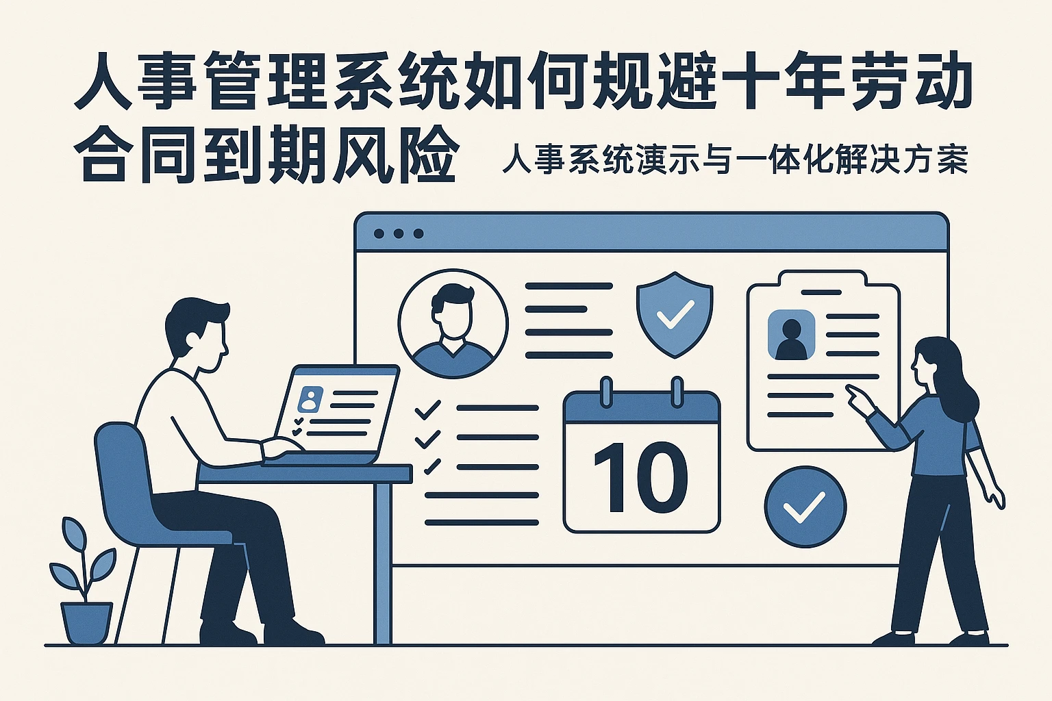 人事管理系统如何规避十年劳动合同到期风险：人事系统演示与一体化解决方案