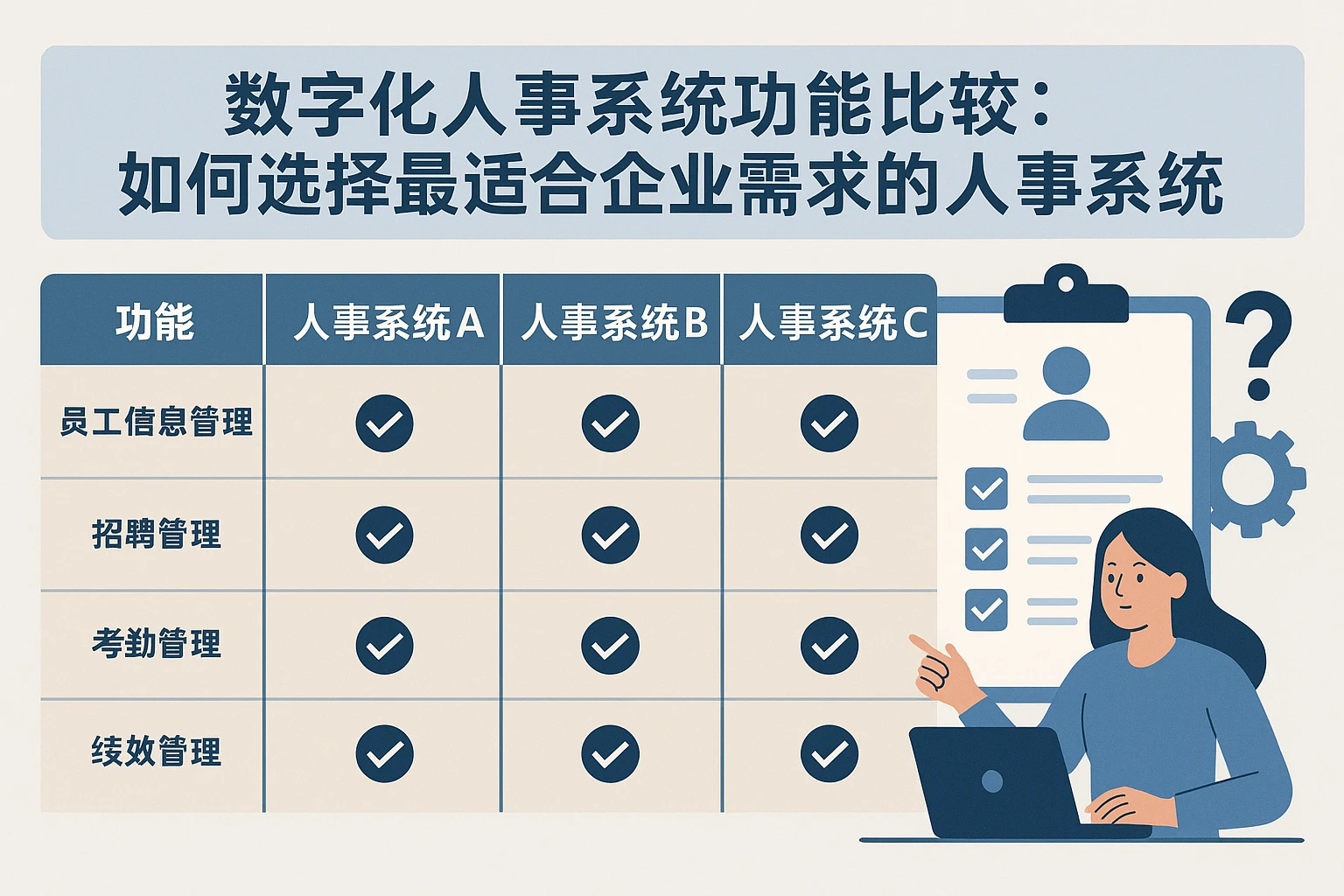数字化人事系统功能比较：如何选择最适合企业需求的人事系统