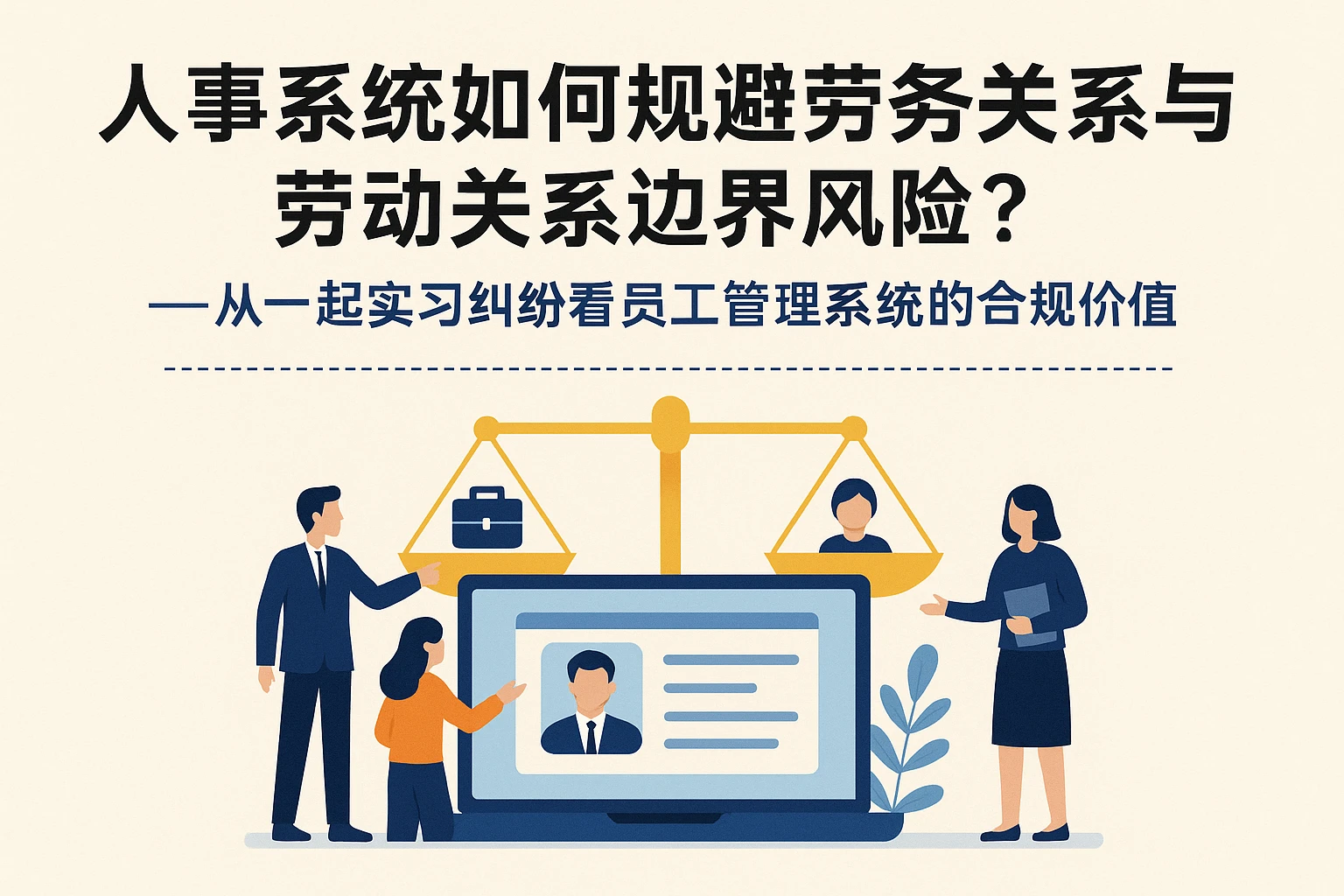 人事系统如何规避劳务关系与劳动关系边界风险？——从一起实习纠纷看员工管理系统的合规价值