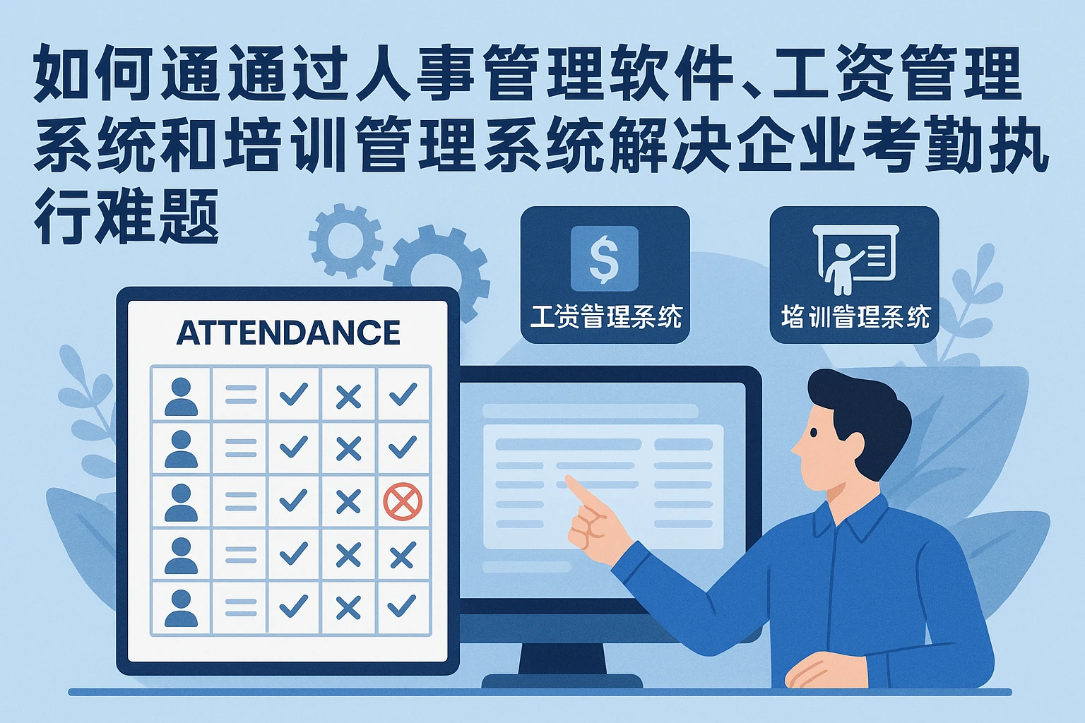 如何通过人事管理软件、工资管理系统和培训管理系统解决企业考勤执行难题