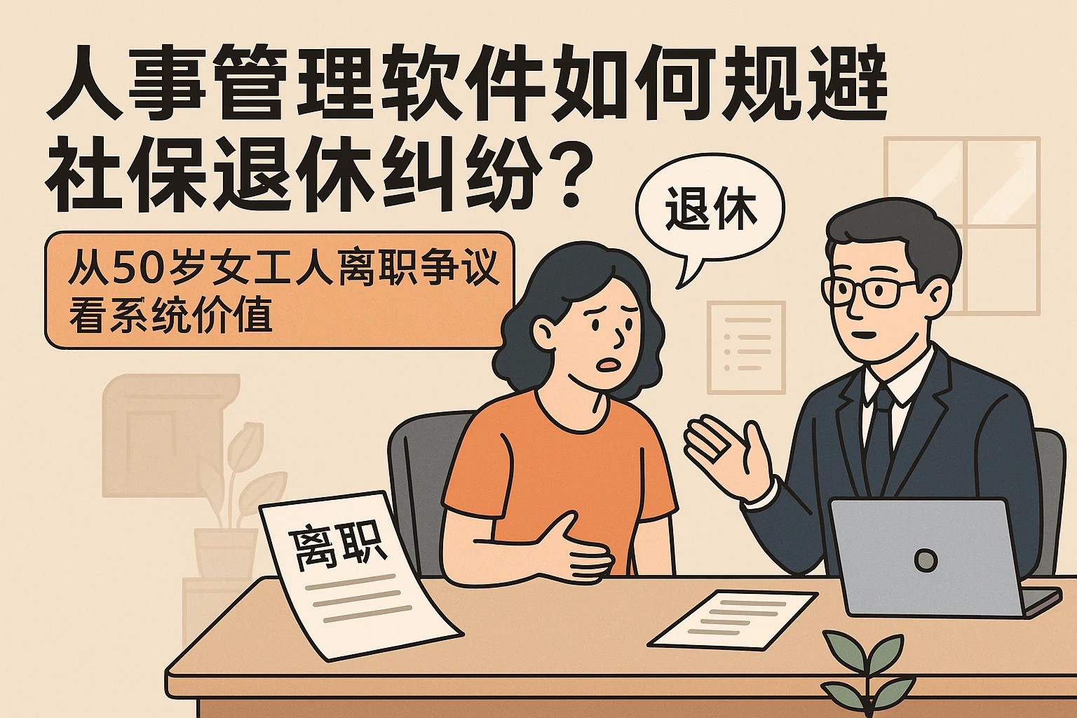 人事管理软件如何规避社保退休纠纷？从50岁女工人离职争议看系统价值